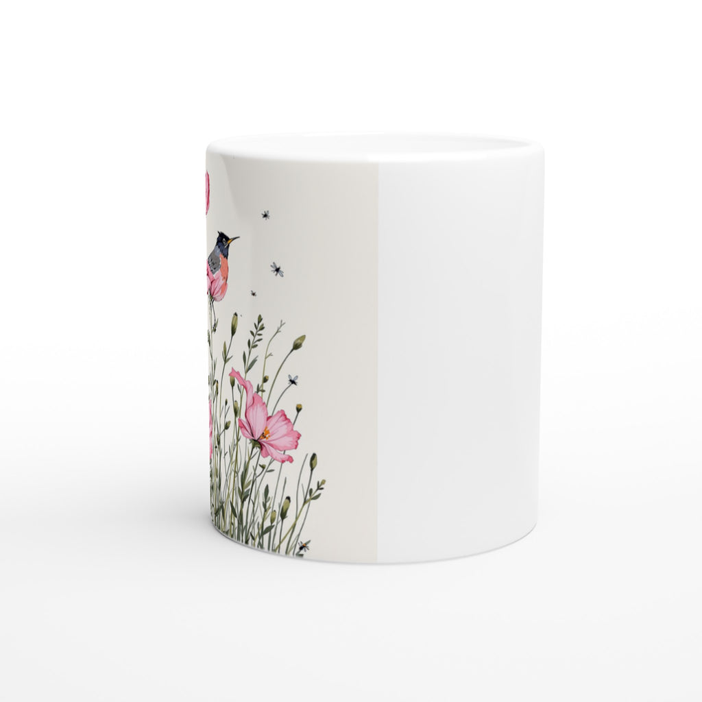 Ragged Robin Wet Meadow Damselflies Mug — detail view | Wild Thread Co