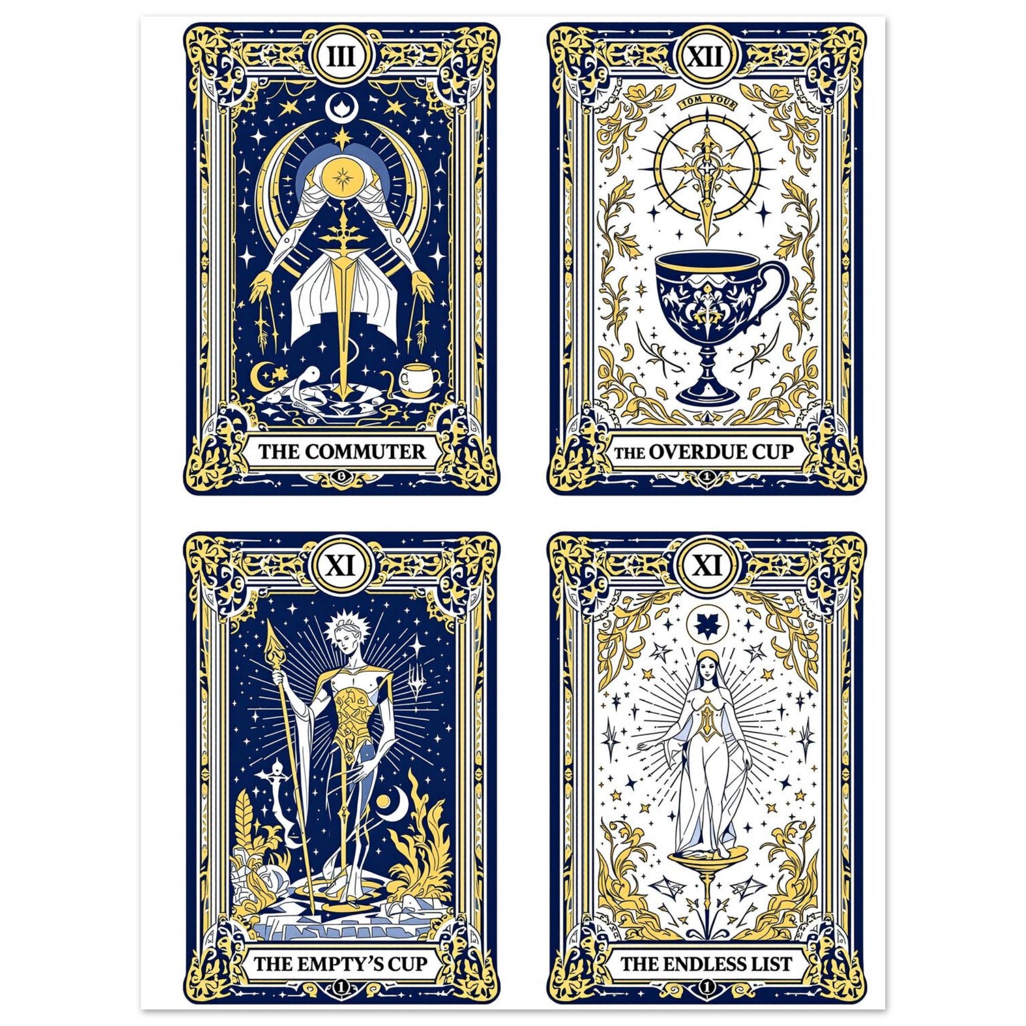 Modern Tarot Cards Art Print Art Print — detail view | Wild Thread Co