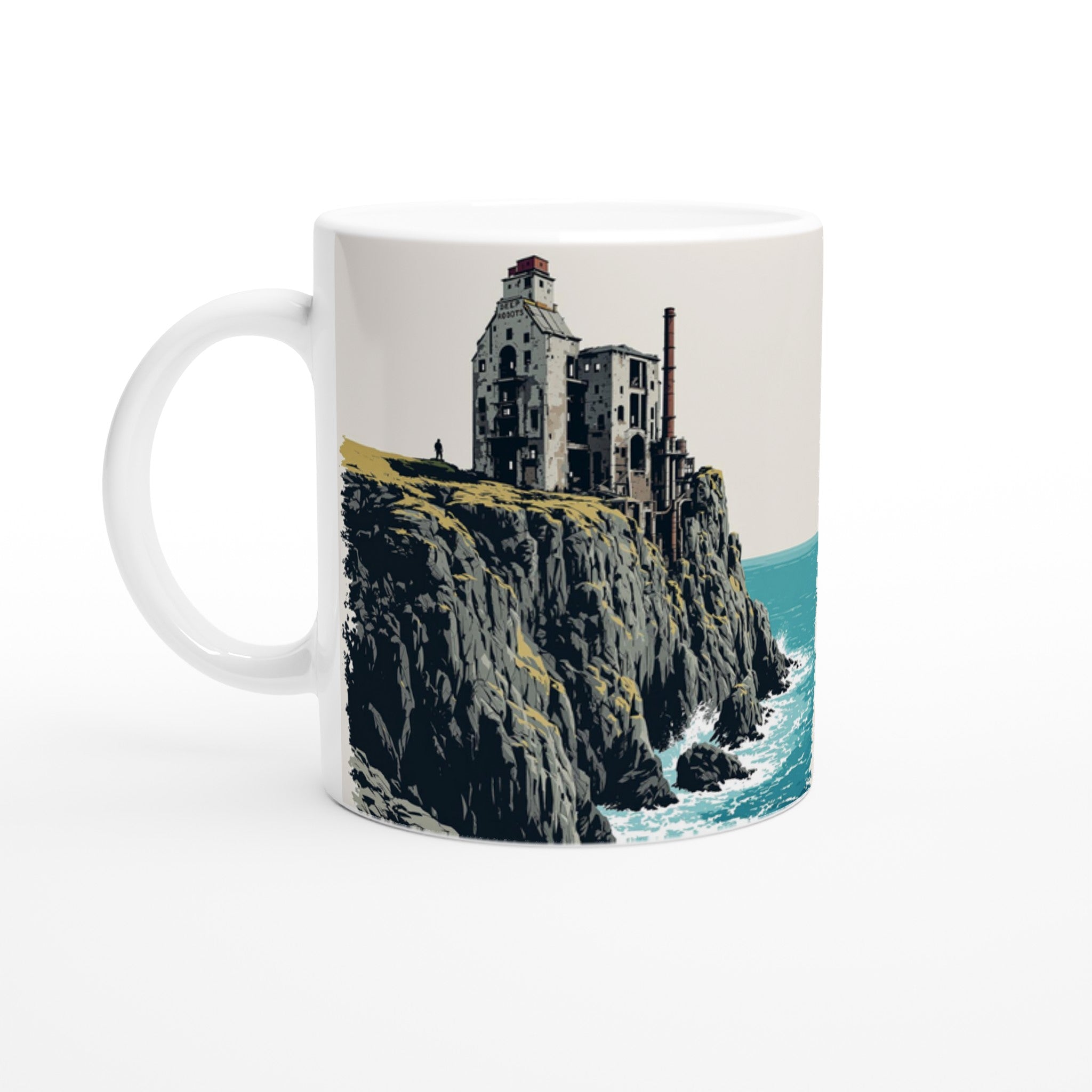 Cornish Tin Mine Cliff Mug Coffee Tea Ceramic 11oz — Mug | Wild Thread Co