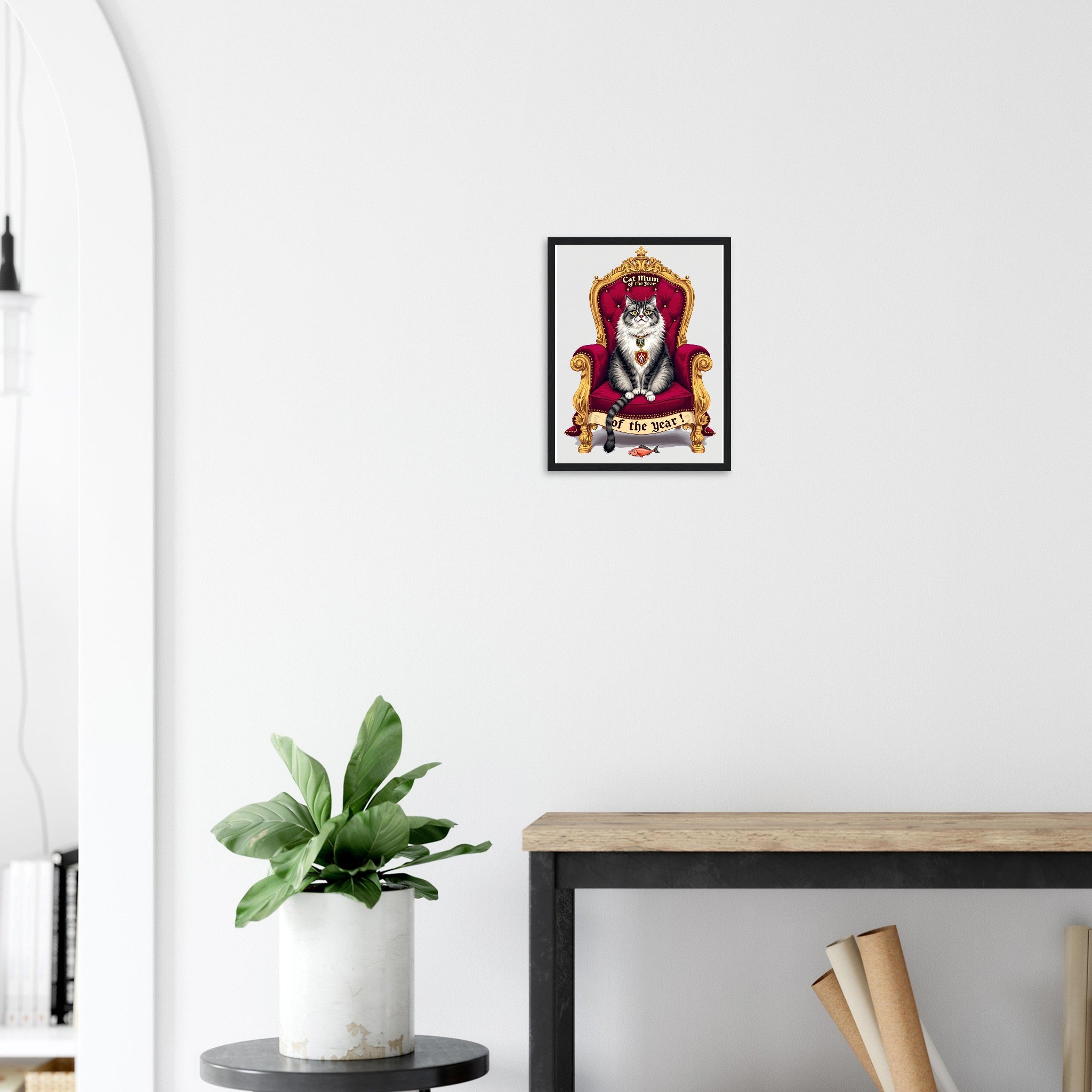 Cat Royal Portrait Spoof Framed Print — Framed Art Print | Wild Thread Co