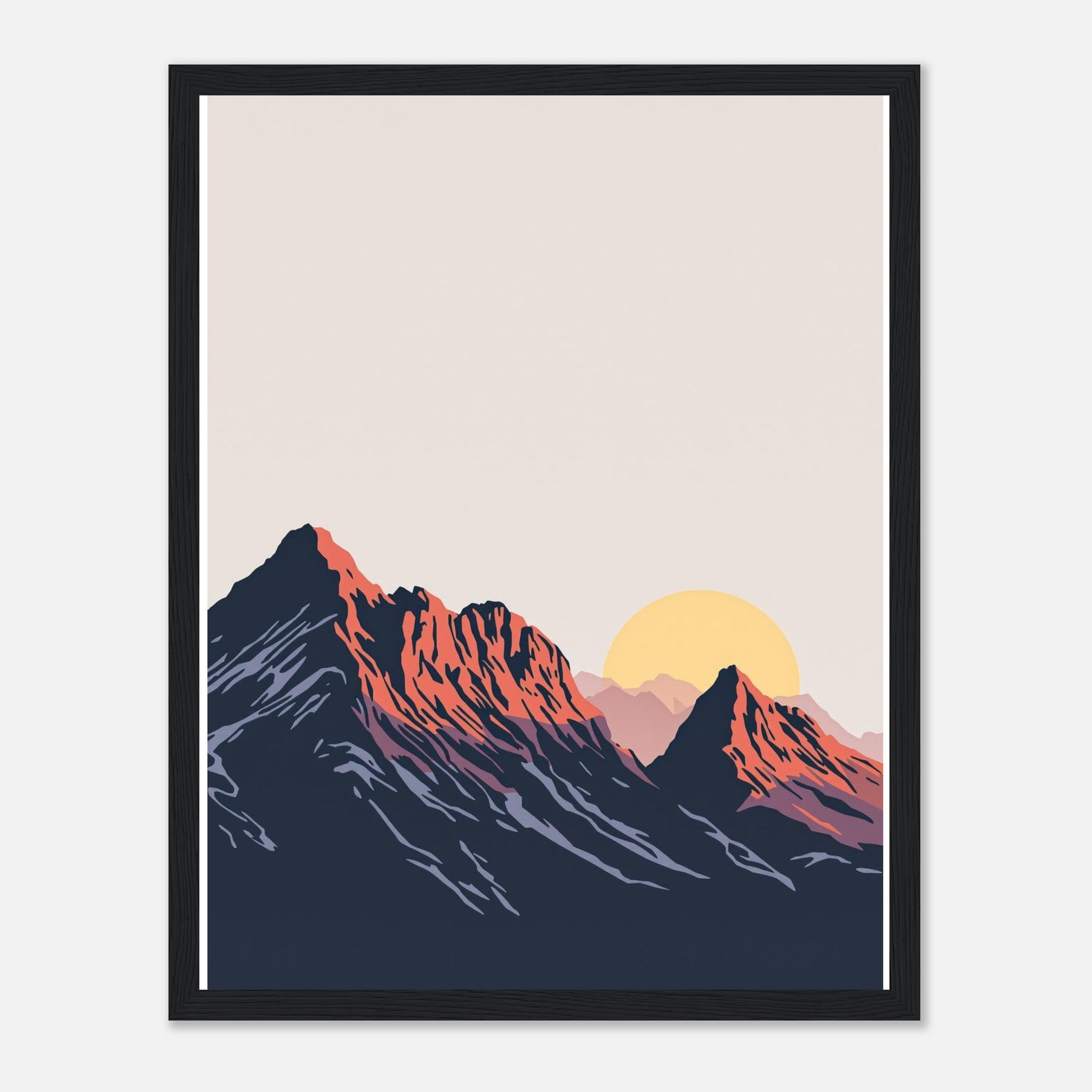 Lakeland Pikes Silhouette Framed Art Print — detail view | Wild Thread Co