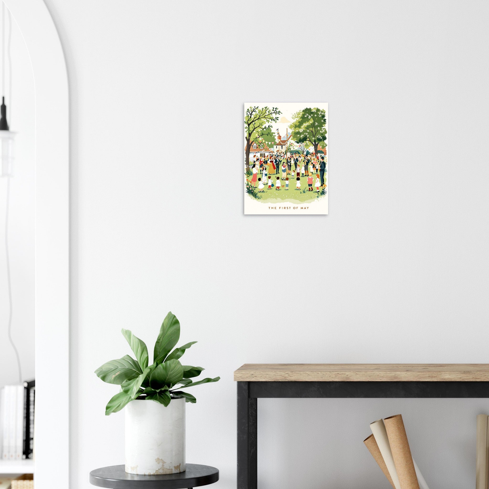 May Day Maypole Folk Tradition Art Print Art Print — detail view | Wild Thread Co