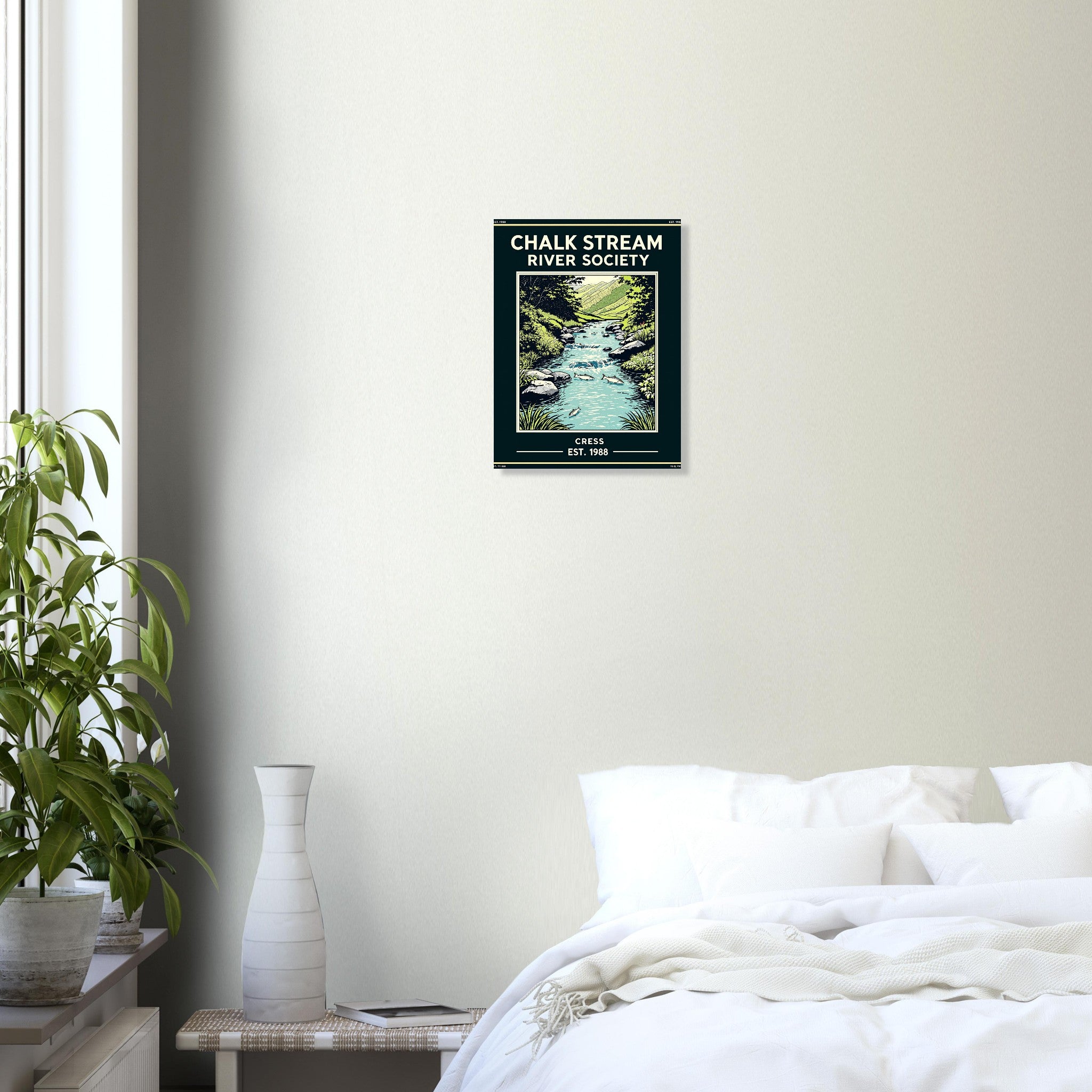 Chalk Stream Vintage Travel Poster — Art Print | Wild Thread Co