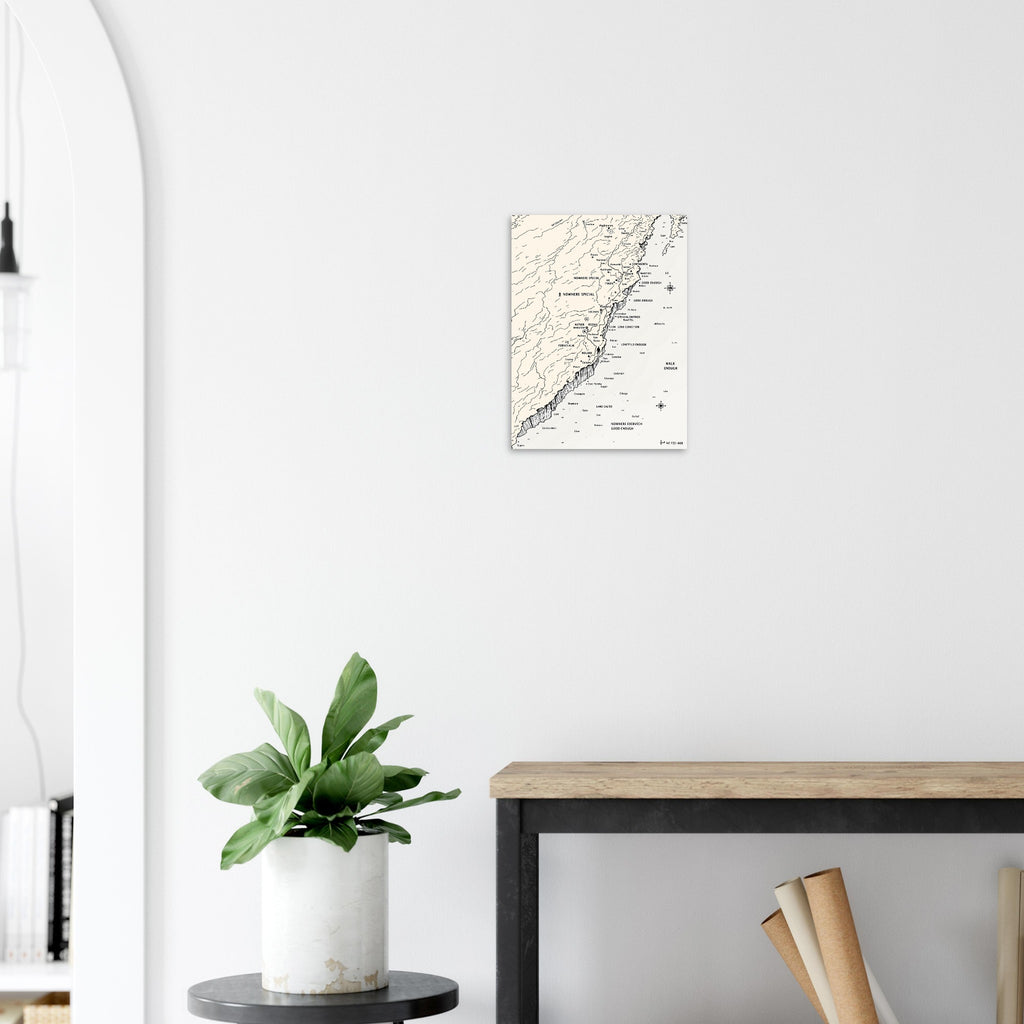 Coastal Walking Map Art Print Art Print — detail view | Wild Thread Co