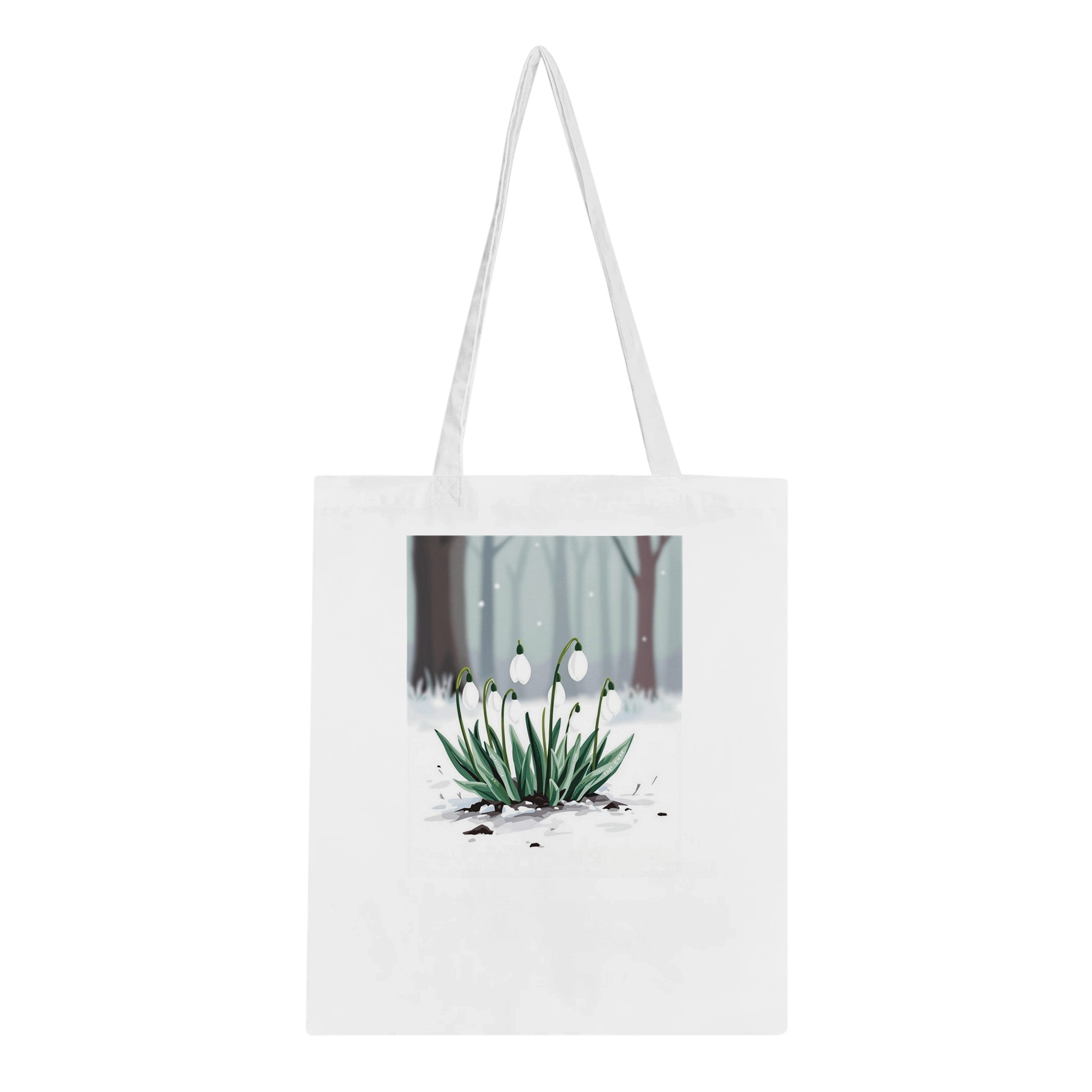 Snowdrop February First Flowers Tote Bag Cotton Shopper UK — Tote Bag | Wild Thread Co UK