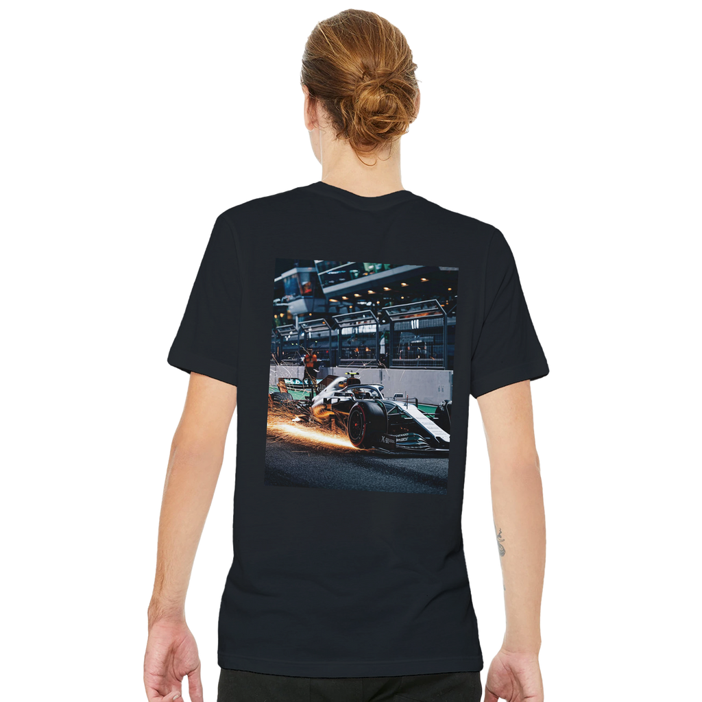 F1 Sparks Night T-Shirt — detail view | Wild Thread Co