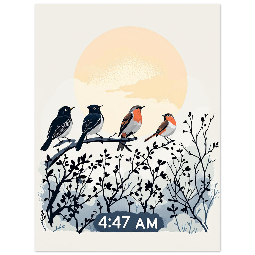 Dawn Chorus Bird Lover Gift Art Print Art Print — detail view | Wild Thread Co