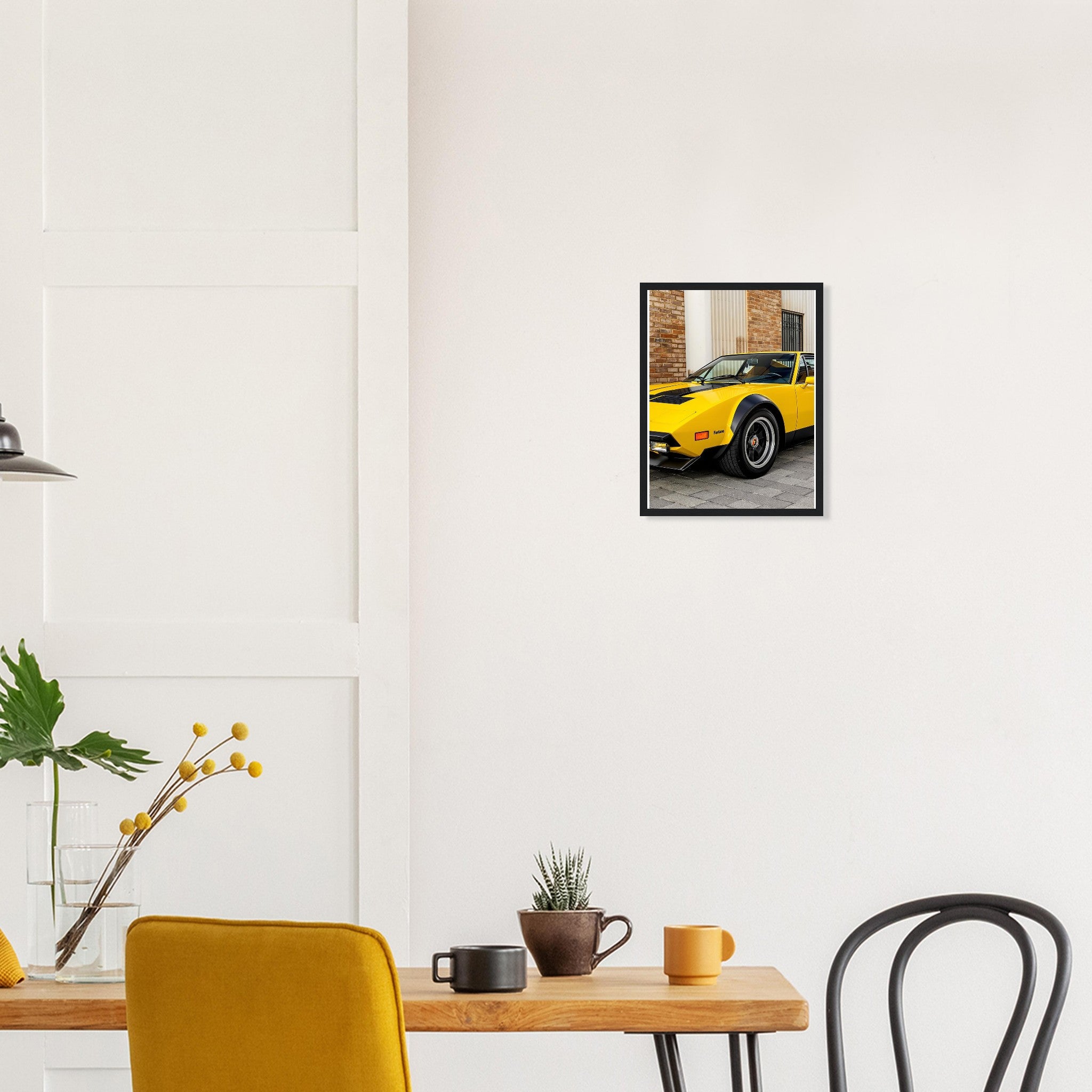 De Tomaso Pantera Framed Art Print — detail view | Wild Thread Co