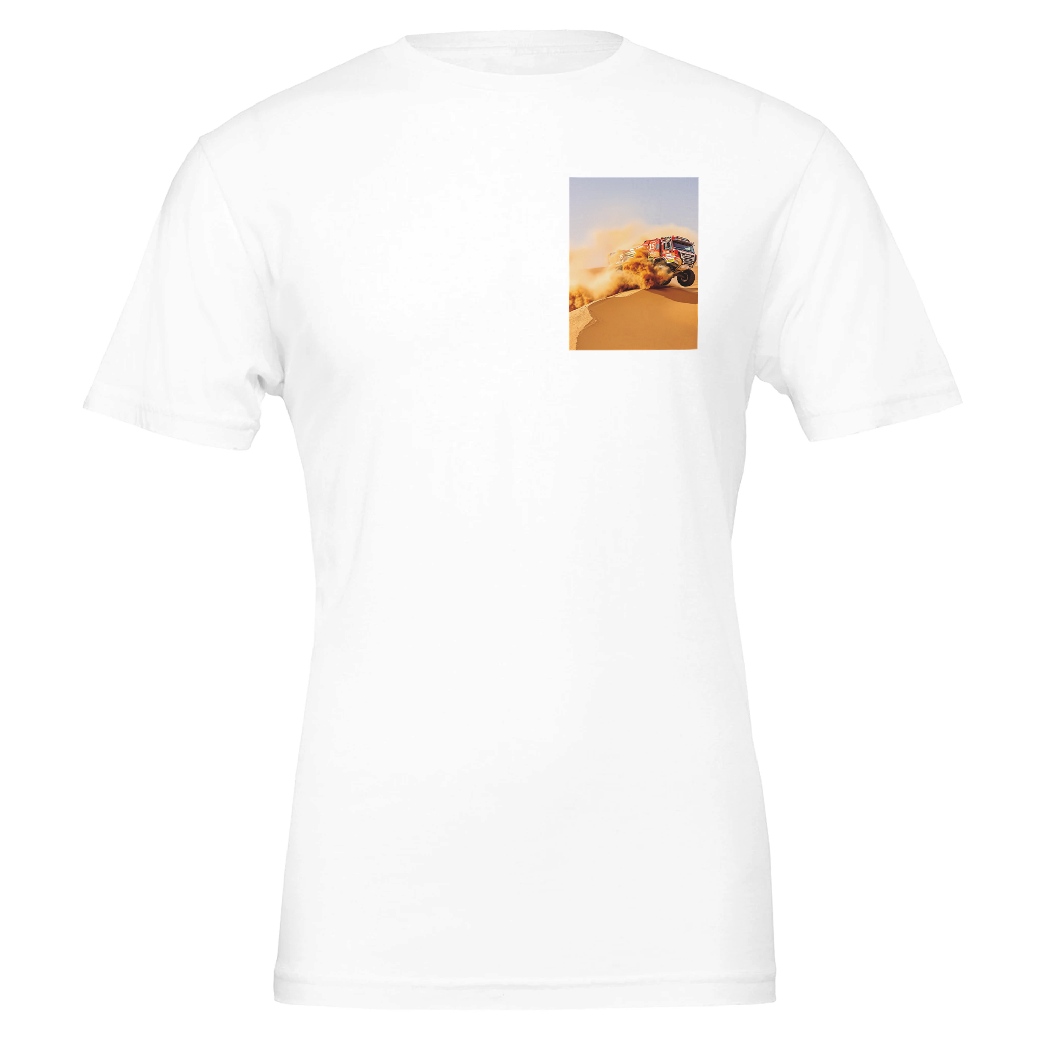 Dakar Rally Truck T-Shirt — detail view | Wild Thread Co