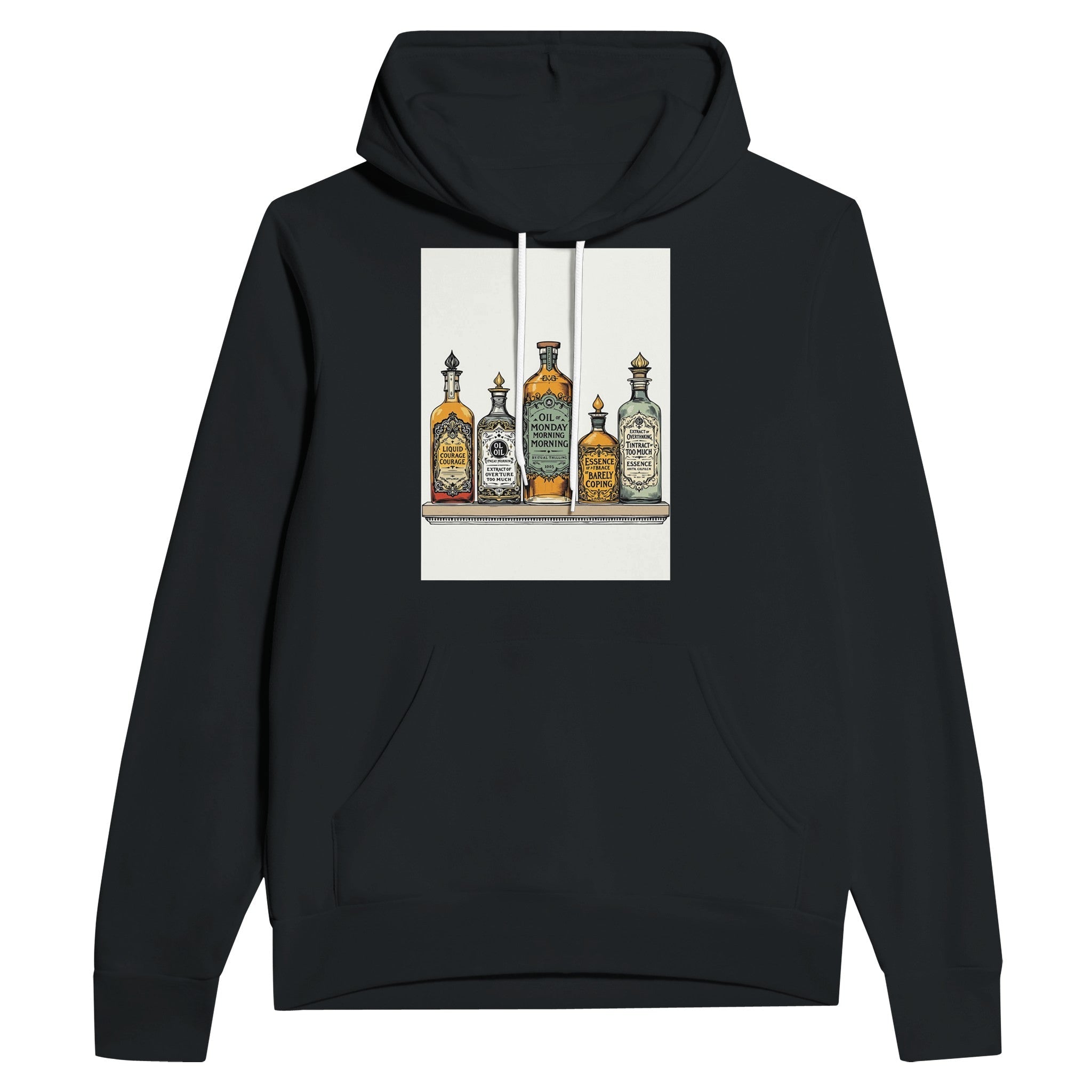 Dark Academia Apothecary Shelf Navy Hoodie | Witch Aesthetic Hoodie - Wild Thread Co