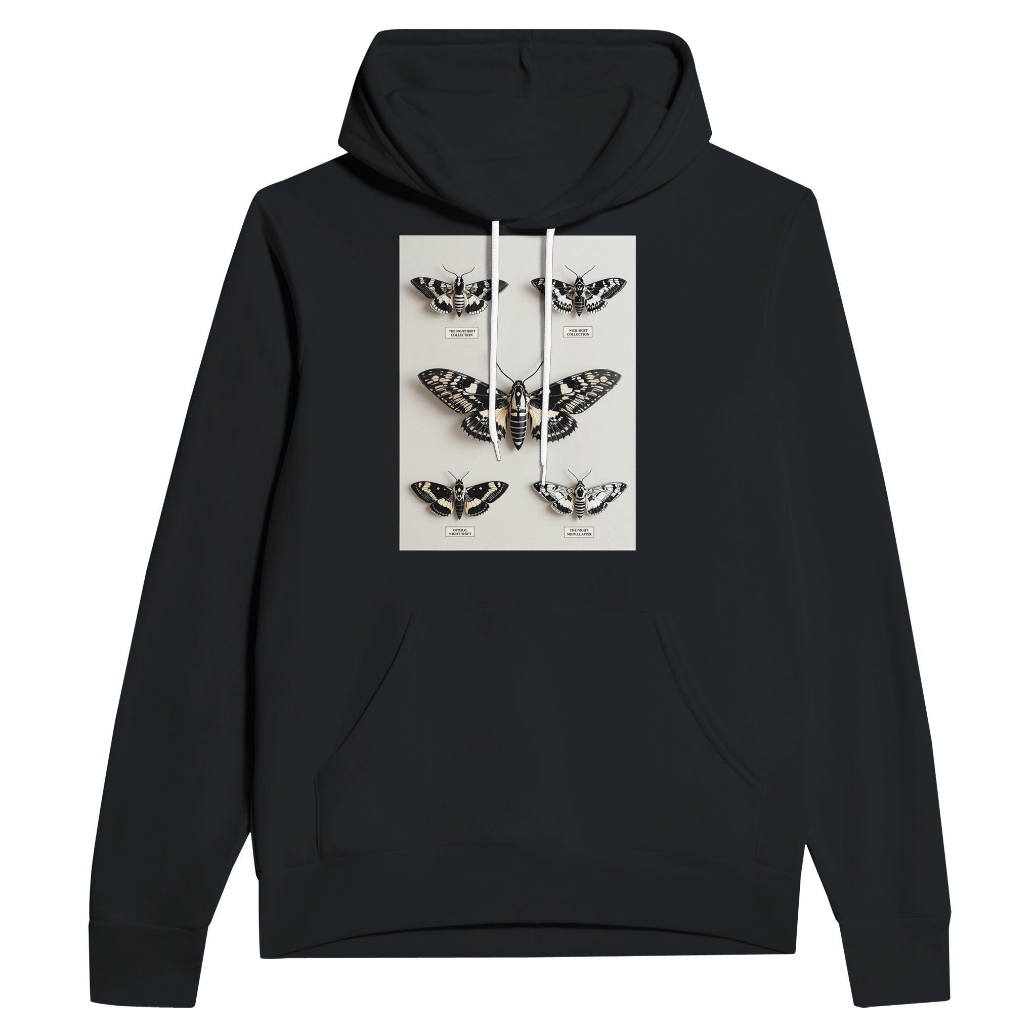 Dark Academia Moth Collector Navy Hoodie | Entomology Hoodie Gothic Nature - Wild Thread Co