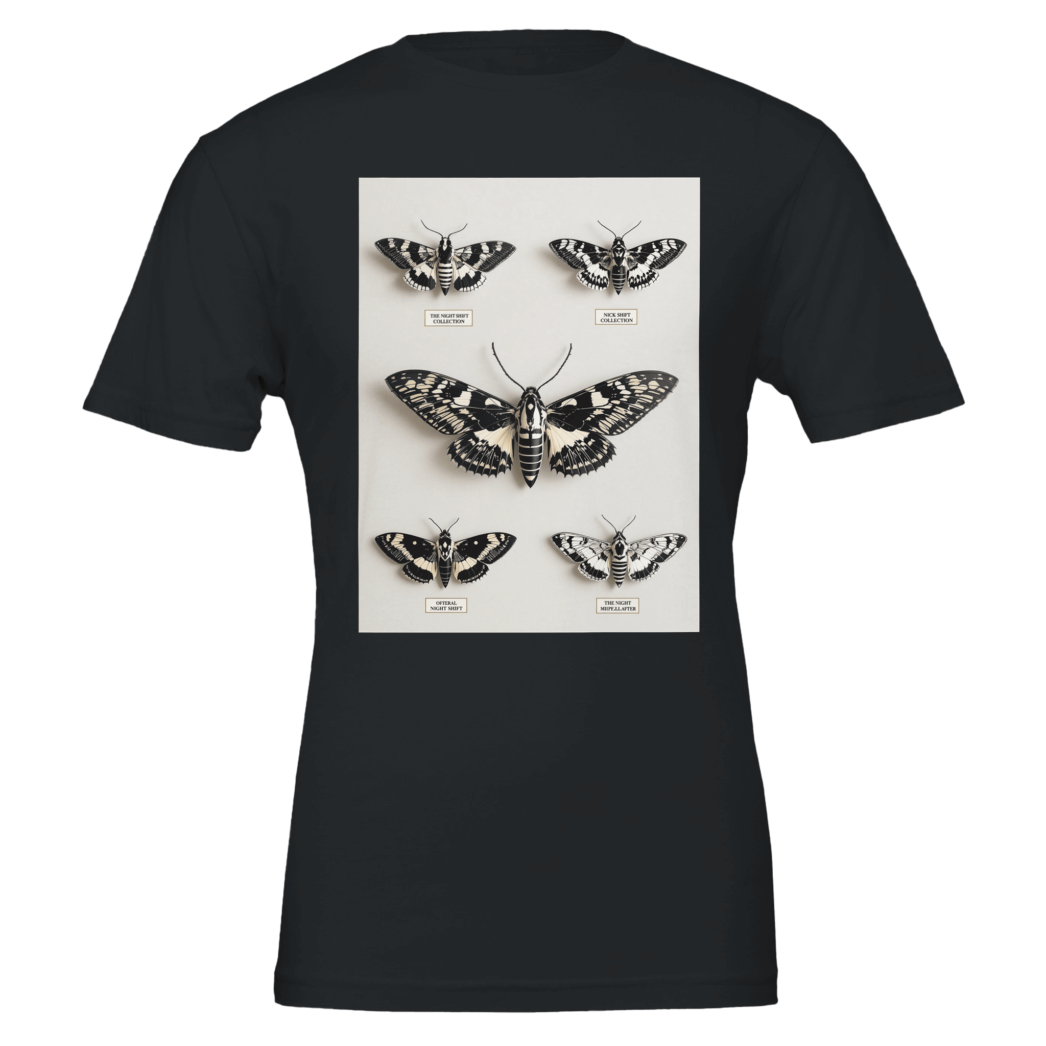 Dark Academia Moth Collector T-Shirt | Gothic Nature Entomology Tee - Wild Thread Co