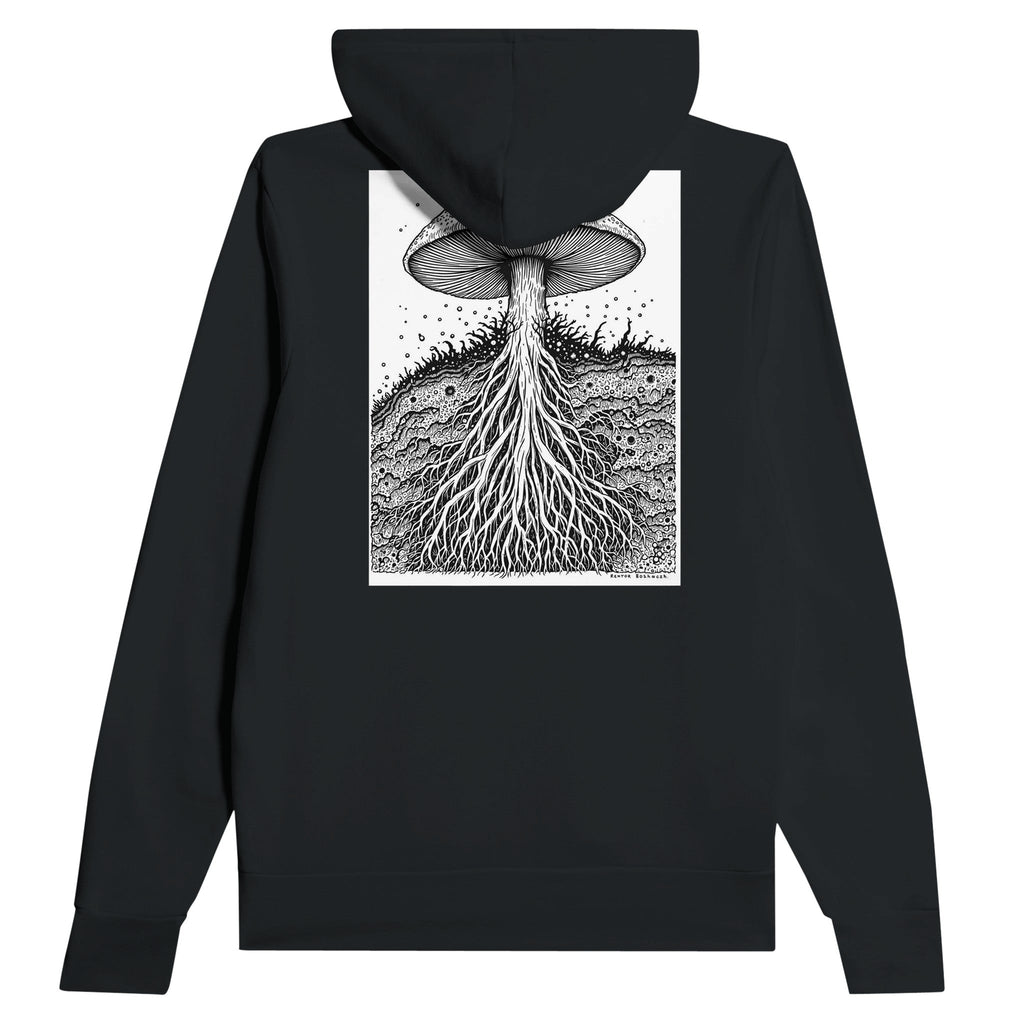 Dark Academia Mushroom Mycology Hoodie | Foraging Gift UK - Wild Thread Co