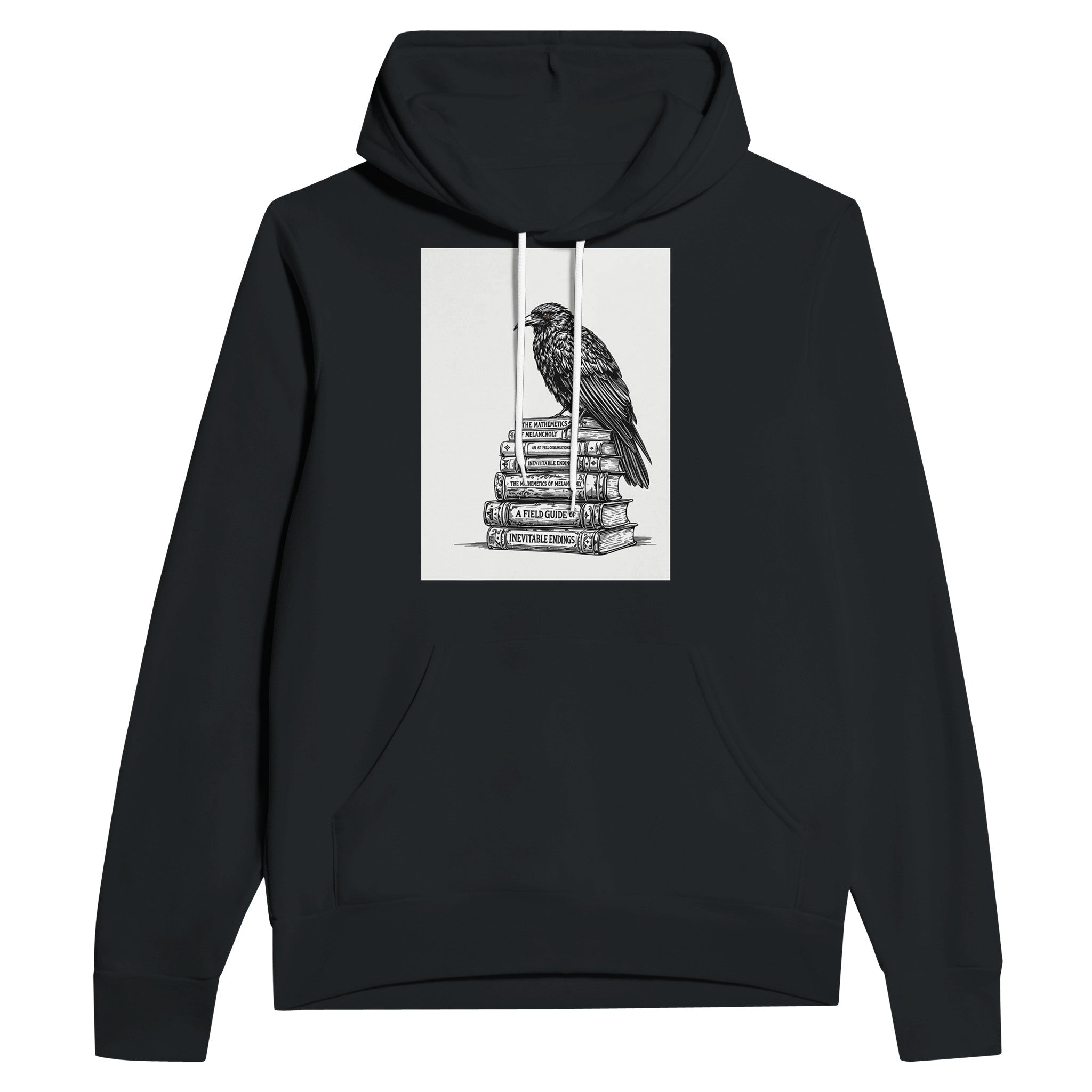 Dark Academia Raven Library Hoodie | Book Lover Gift | Gothic Literature Hoodie - Wild Thread Co