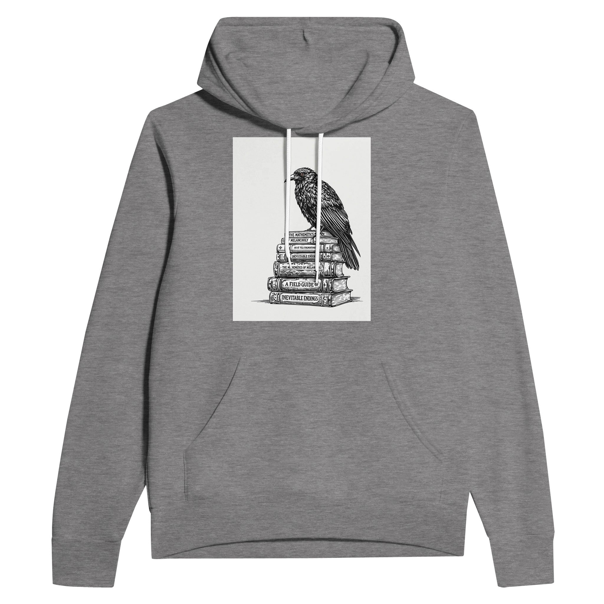 Dark Academia Raven Library Hoodie | Book Lover Gift | Gothic Literature Hoodie - Wild Thread Co