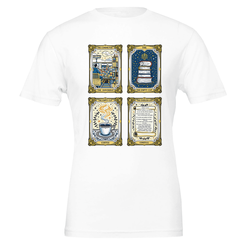 Dark Academia Tarot Shirt | Witchy Mystical Gift | Tarot Card Tee Navy - Wild Thread Co
