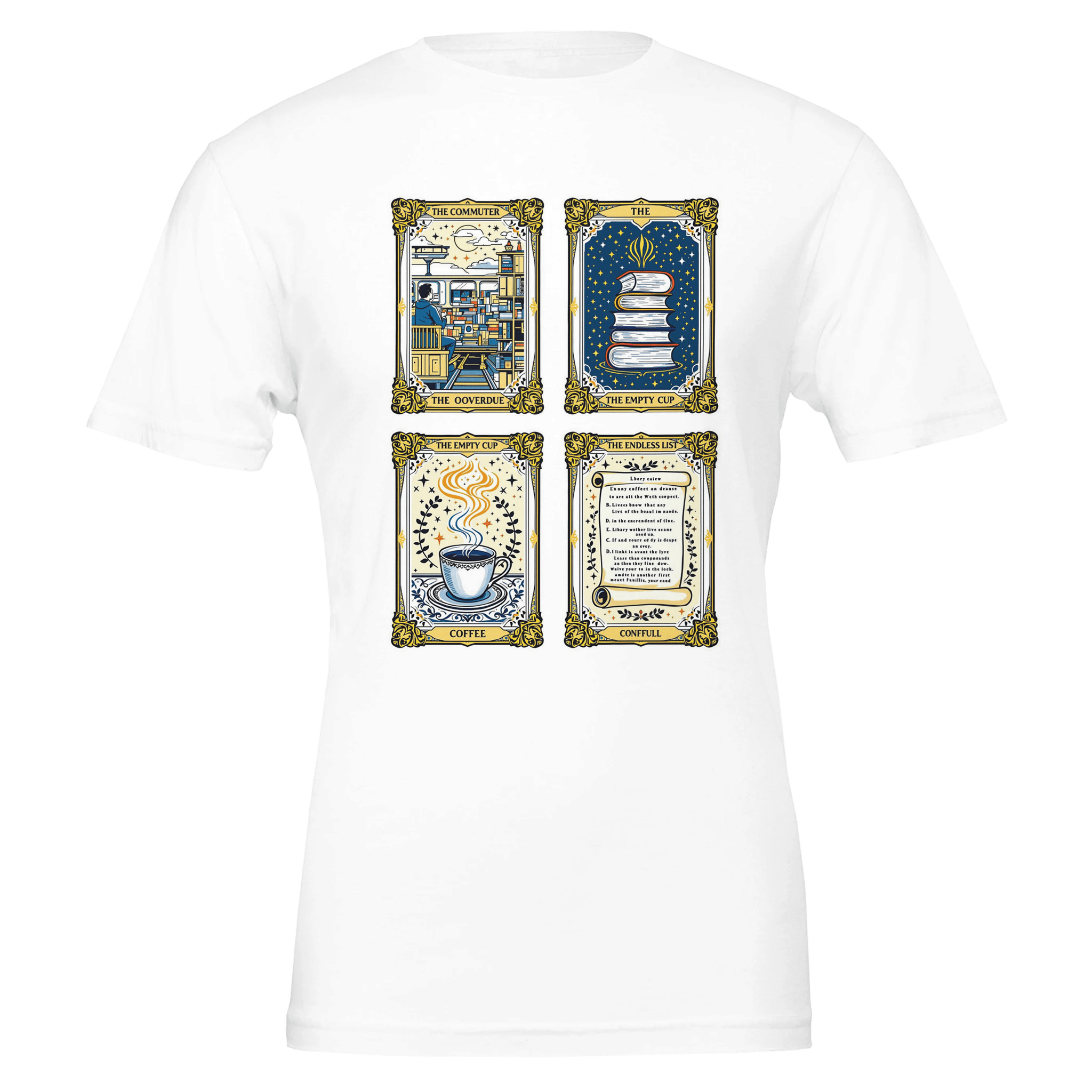 Dark Academia Tarot Shirt | Witchy Mystical Gift | Tarot Card Tee Navy - Wild Thread Co