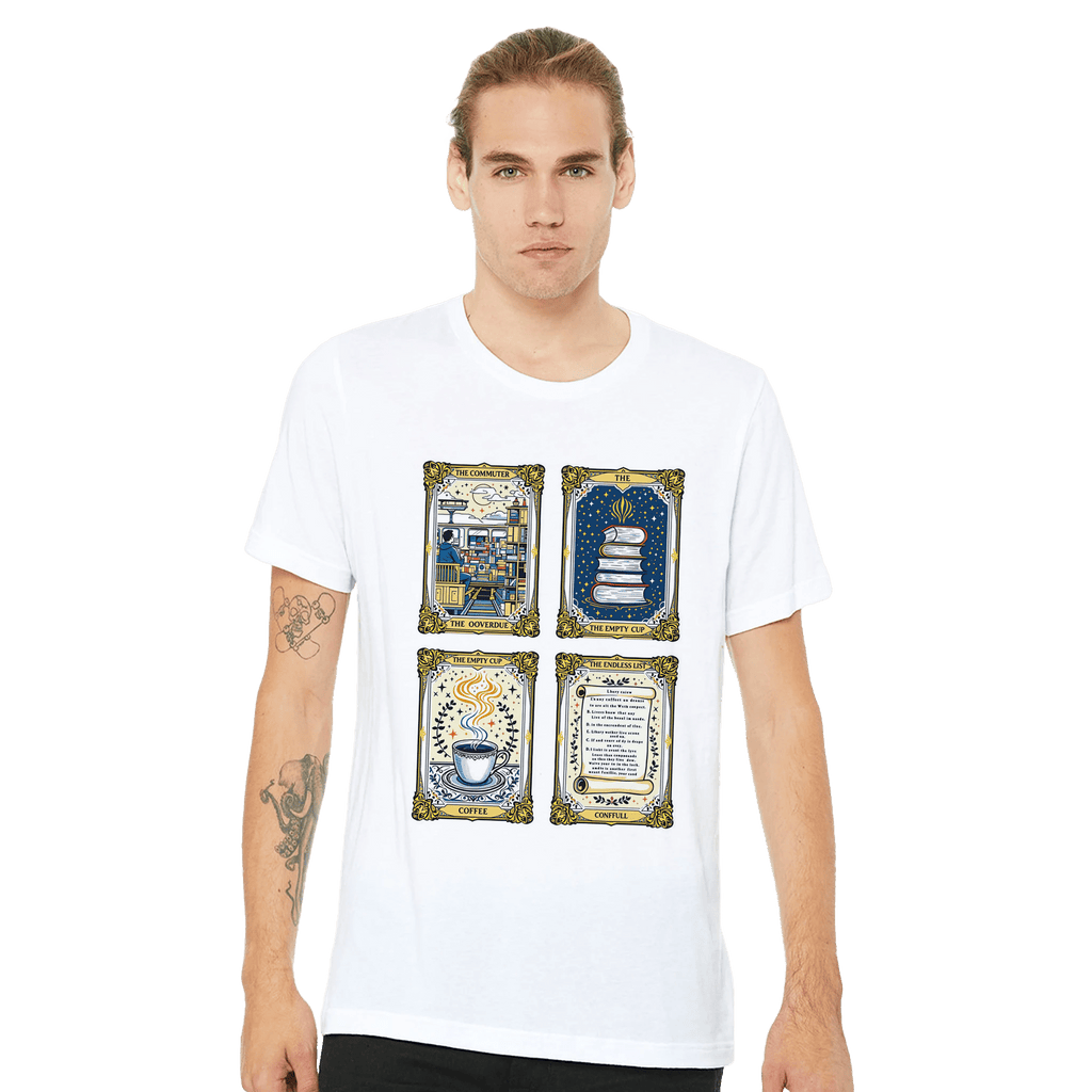 Dark Academia Tarot Shirt | Witchy Mystical Gift | Tarot Card Tee Navy - Wild Thread Co