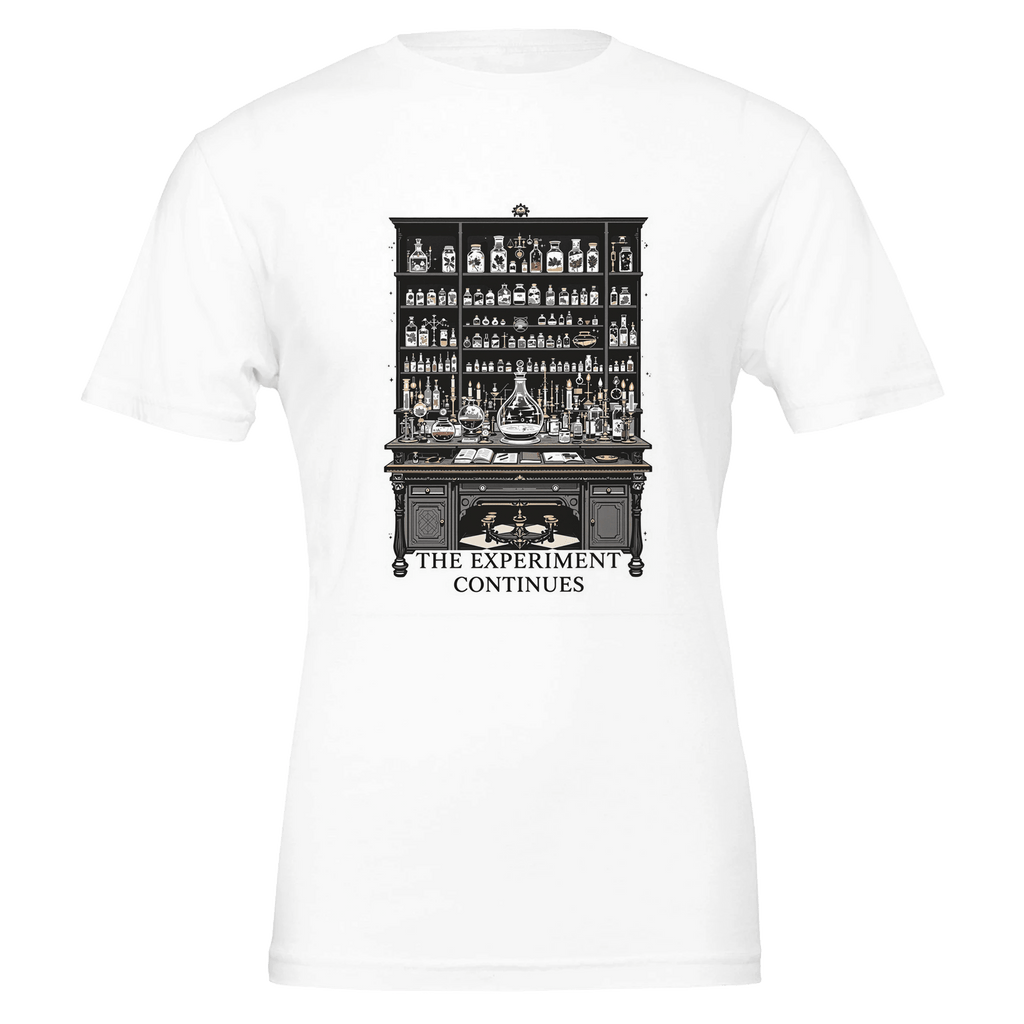 Dark Academia Victorian Science Shirt | The Experiment Continues | T-Shirt UK - Wild Thread Co