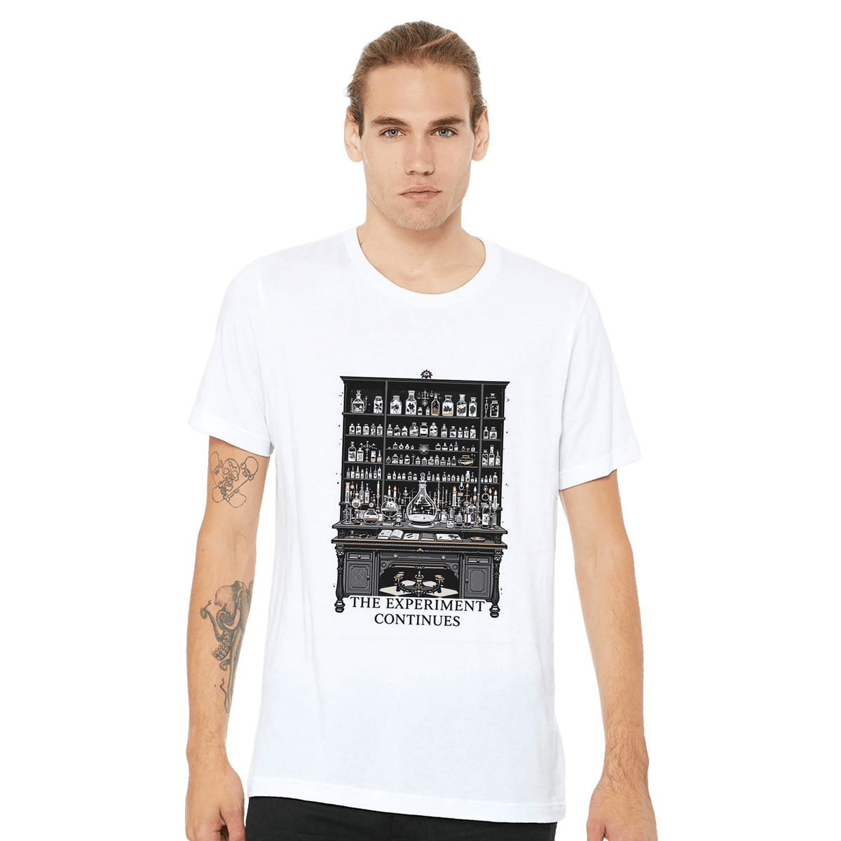 Dark Academia Victorian Science Shirt | The Experiment Continues | T-Shirt UK - Wild Thread Co