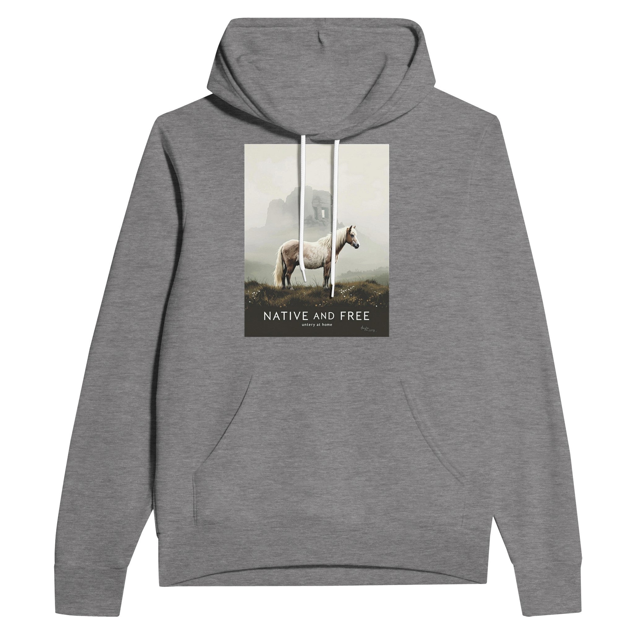 Dartmoor Pony Mist Hoodie | Devon Moor Native & Free Hoodie - Wild Thread Co