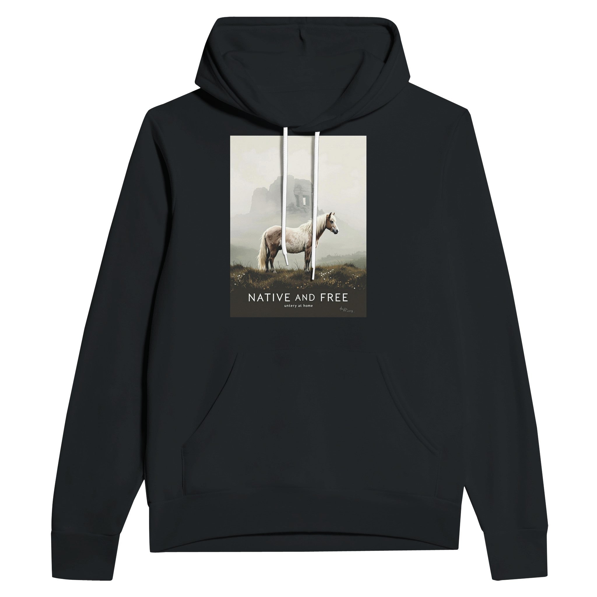 Dartmoor Pony Mist Hoodie | Devon Moor Native & Free Hoodie - Wild Thread Co