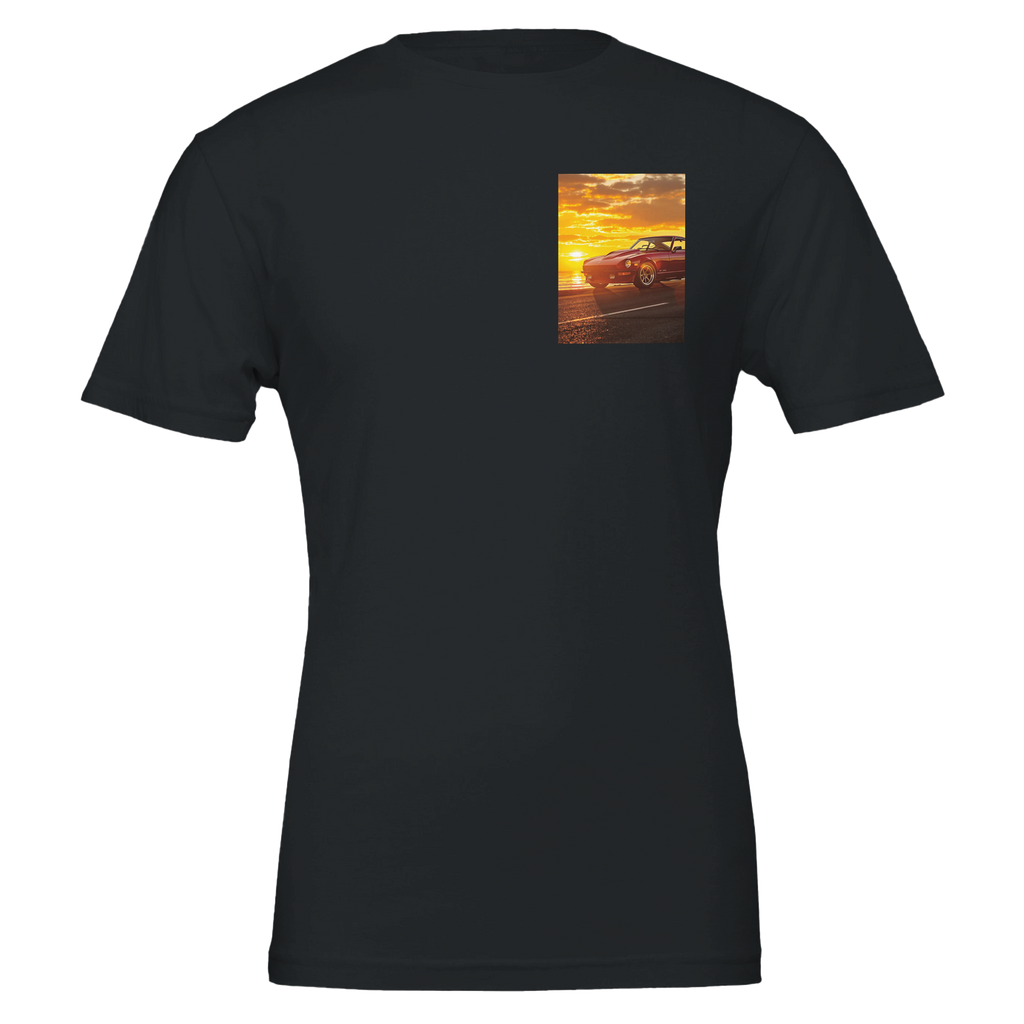 Datsun 240z Sunset T-Shirt — detail view | Wild Thread Co