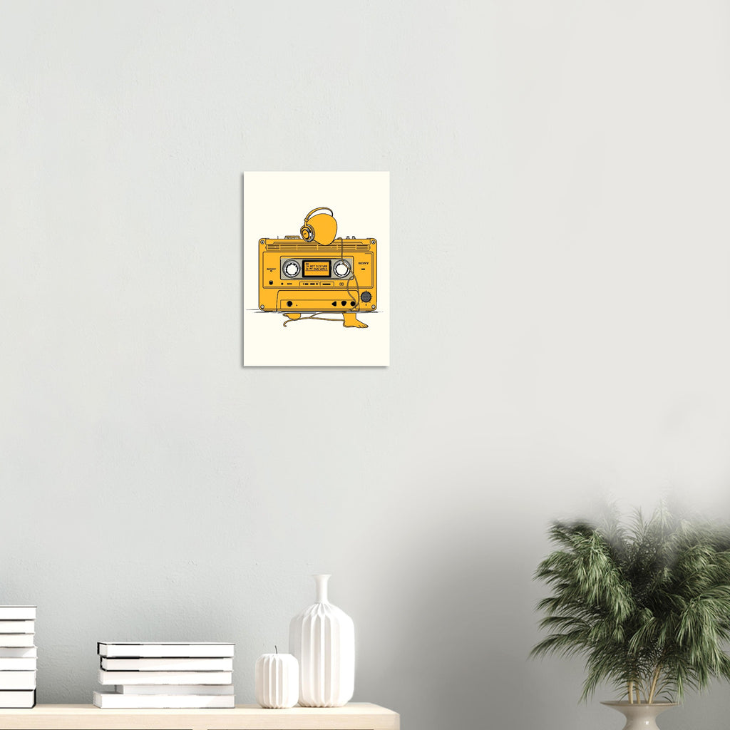 Walkman Introvert Art Print Art Print — detail view | Wild Thread Co