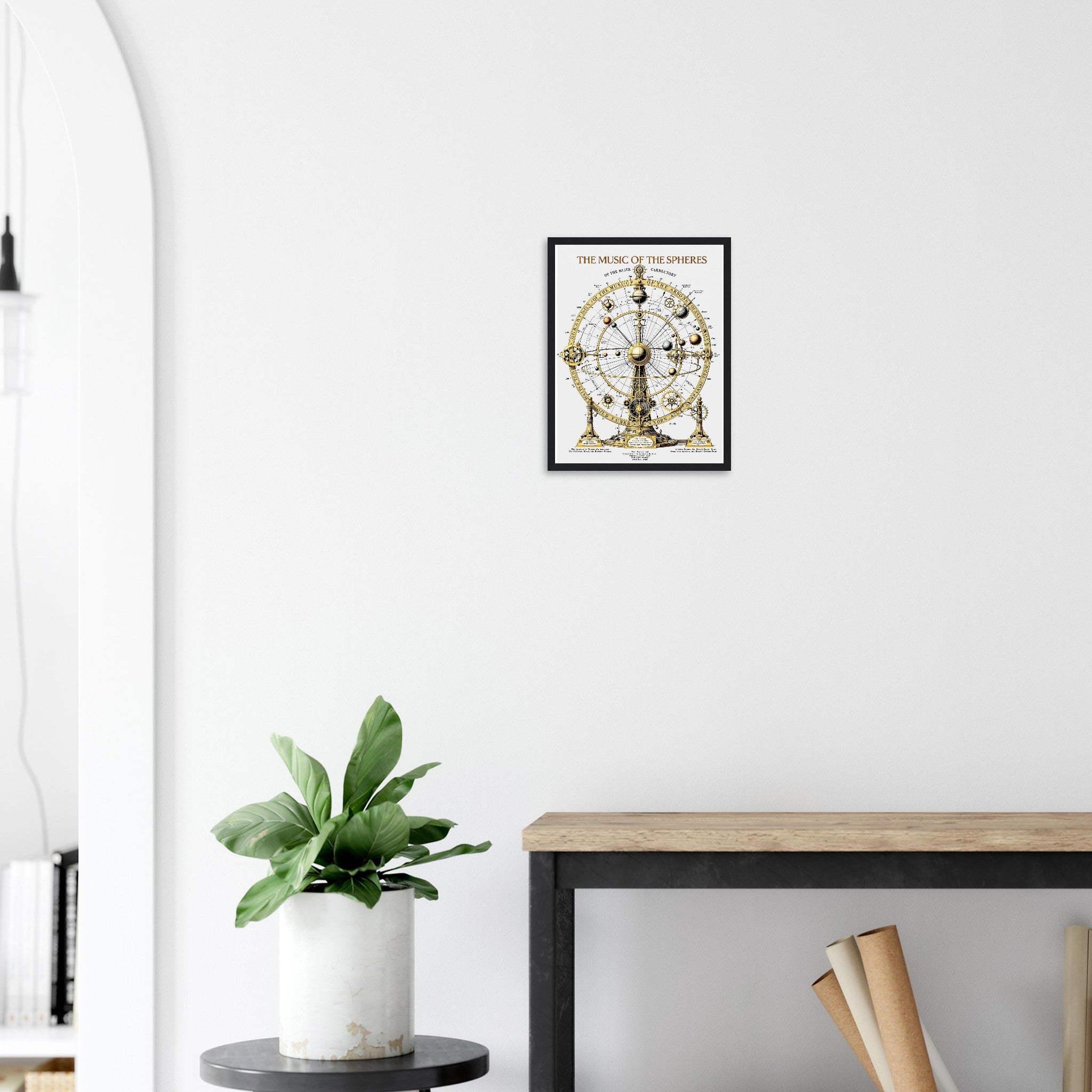 Dark Academia Astronomy Celestial Framed Print Wall Art Ready to Hang Framed Art Print — detail view | Wild Thread Co