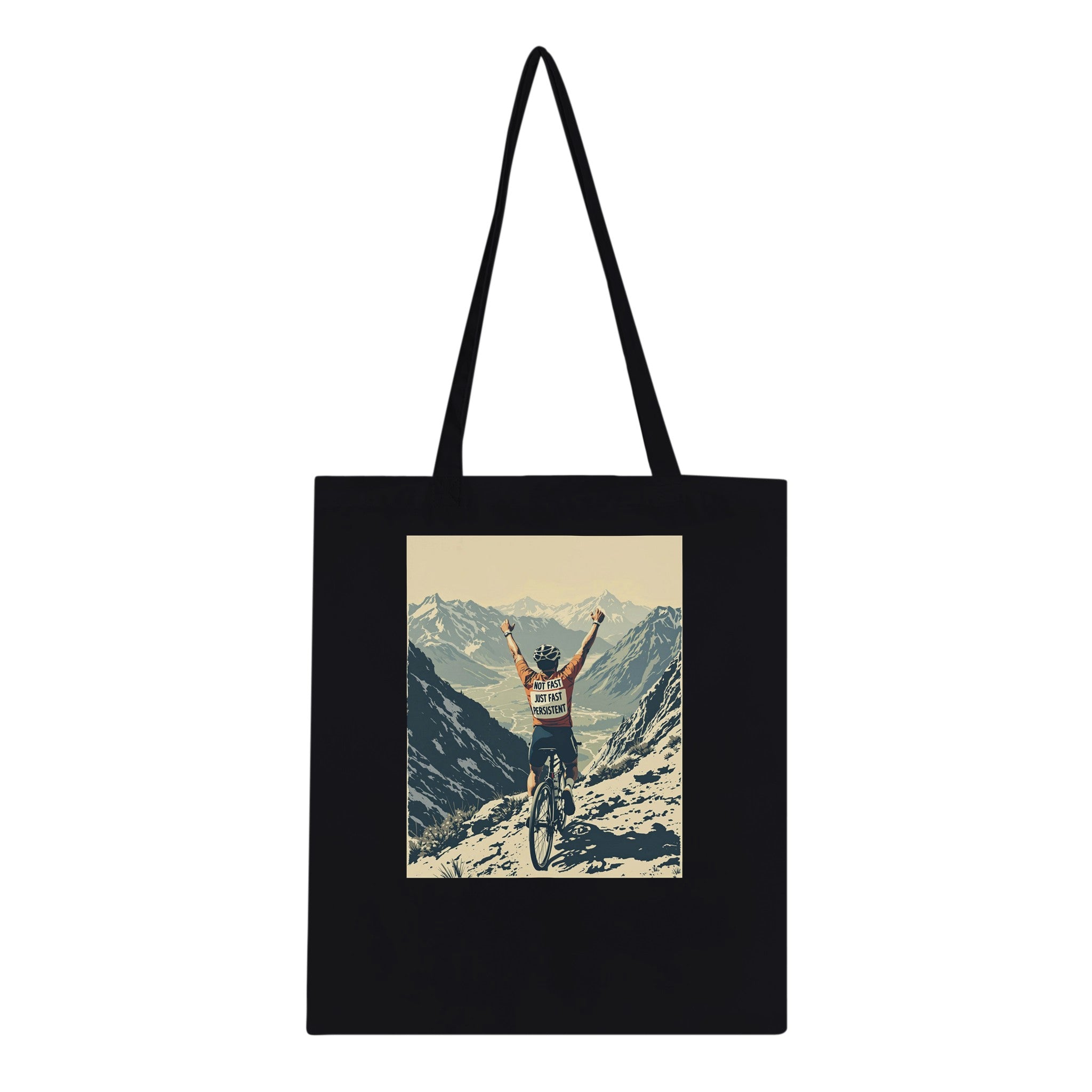 Cycling The Cols Tote Bag — detail view | Wild Thread Co