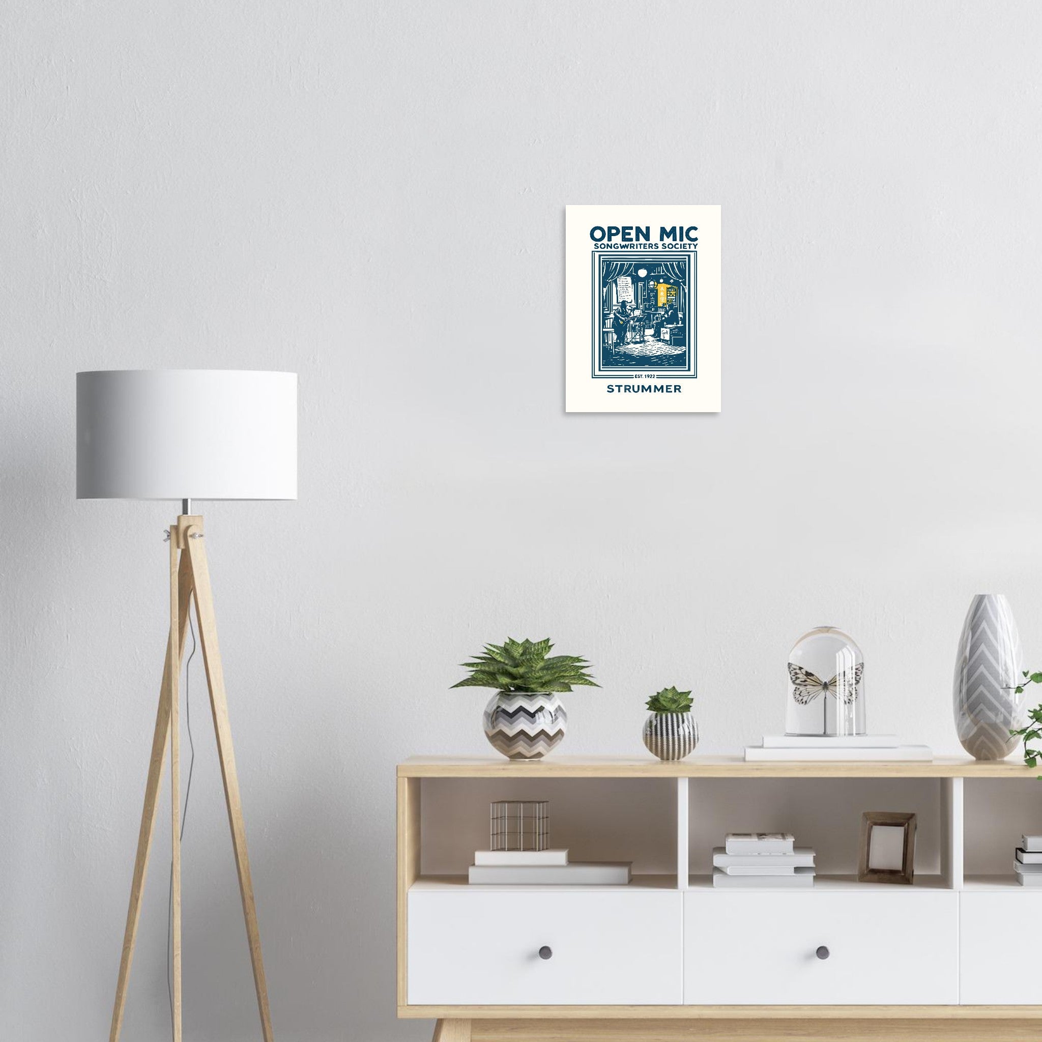 Open Mic Vintage Travel Poster — Art Print | Wild Thread Co UK