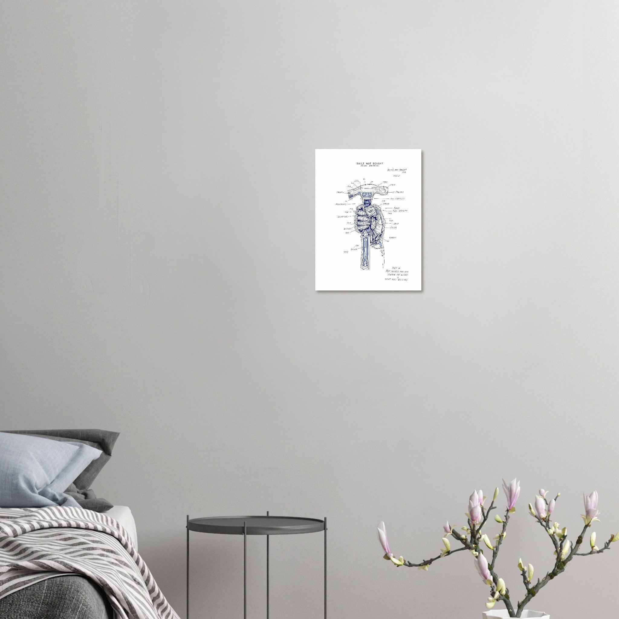 Builder Patent Hand Drawing A1 Art Print Poster Wall Art UK — Art Print | Wild Thread Co