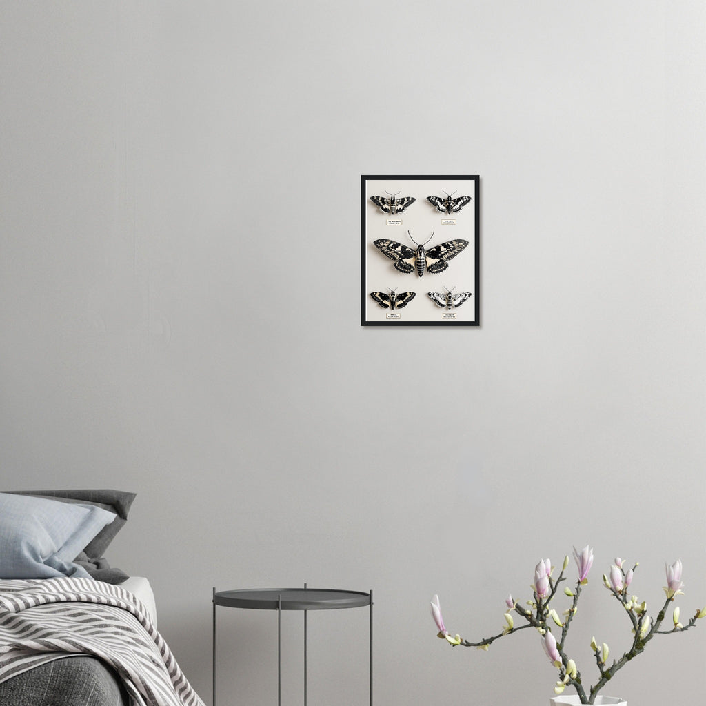Dark Academia Moth Collector Framed Print Wall Art Ready to Hang UK — Framed Art Print | Wild Thread Co UK