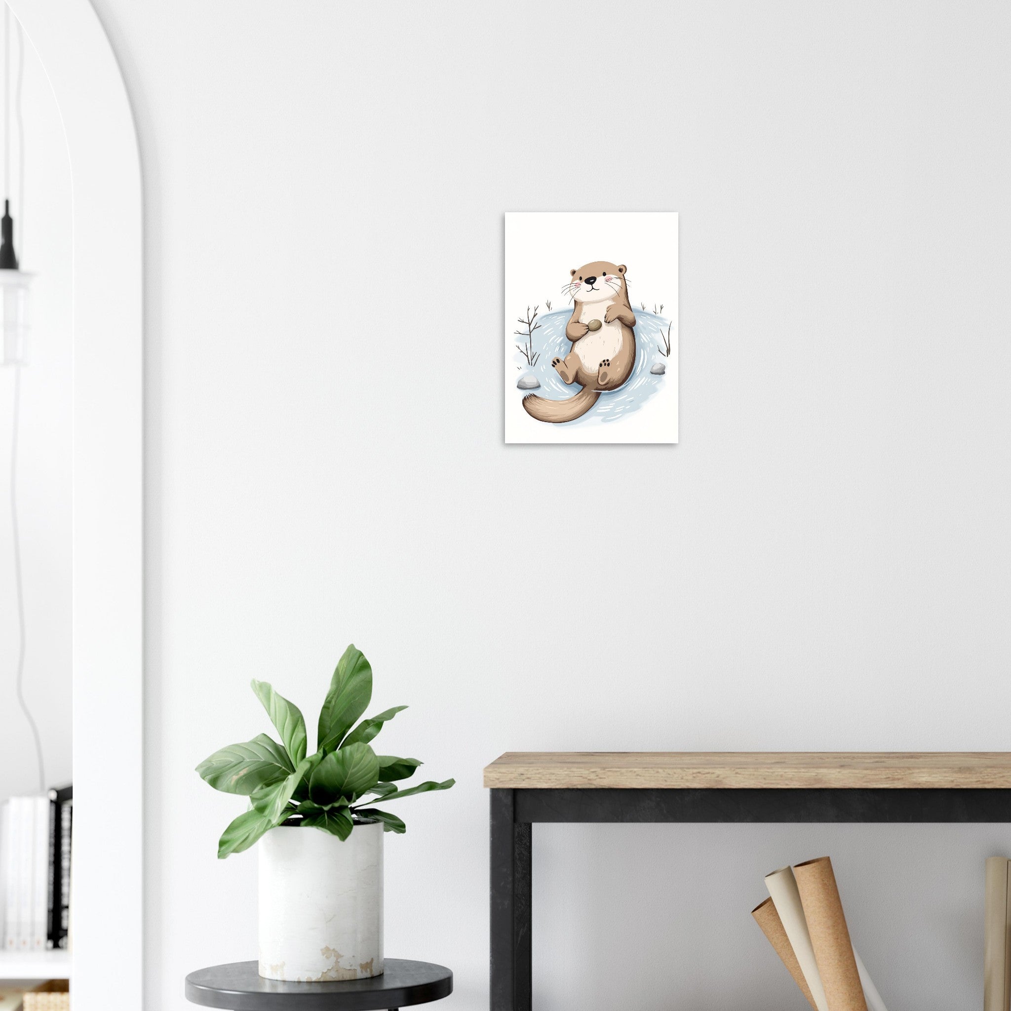 otter playing Art Print Poster Wall Art UK — Art Print | Wild Thread Co