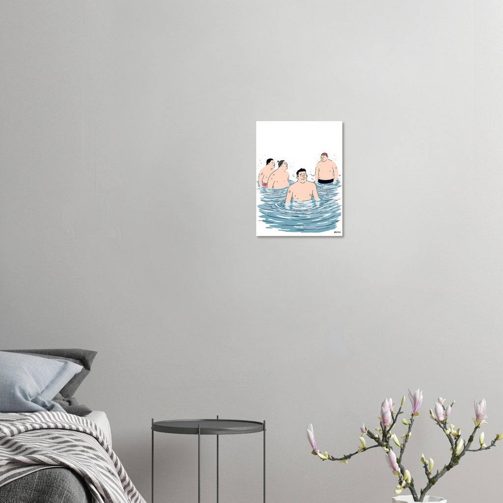 Cold Water Swimming Group , Wild Swimming Gift A1 UK Art Print Poster Wall Art U — Art Print | Wild Thread Co