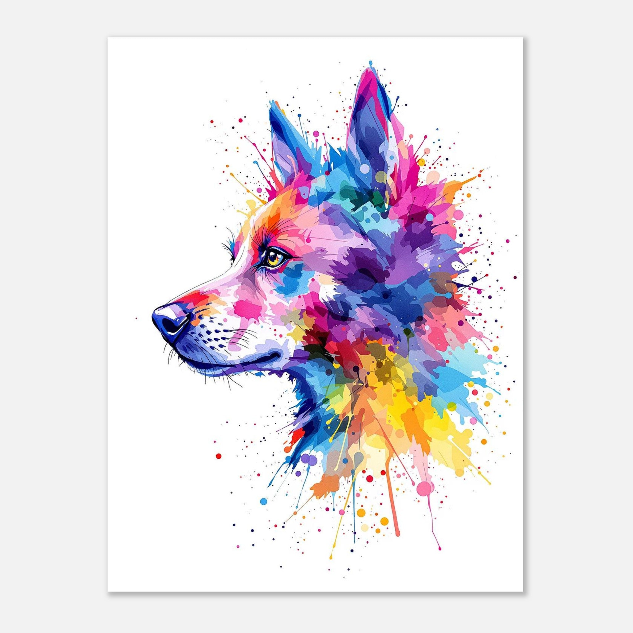 dog watercolour abstract Art Print Art Print — detail view | Wild Thread Co