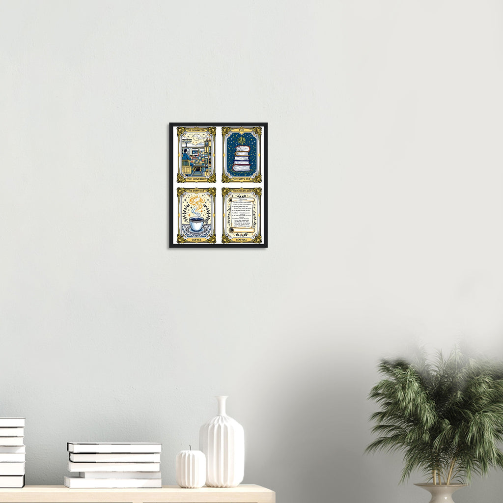 Dark Academia Tarot Cards Framed Print Wall Art Ready to Hang UK Framed Art Print — detail view | Wild Thread Co