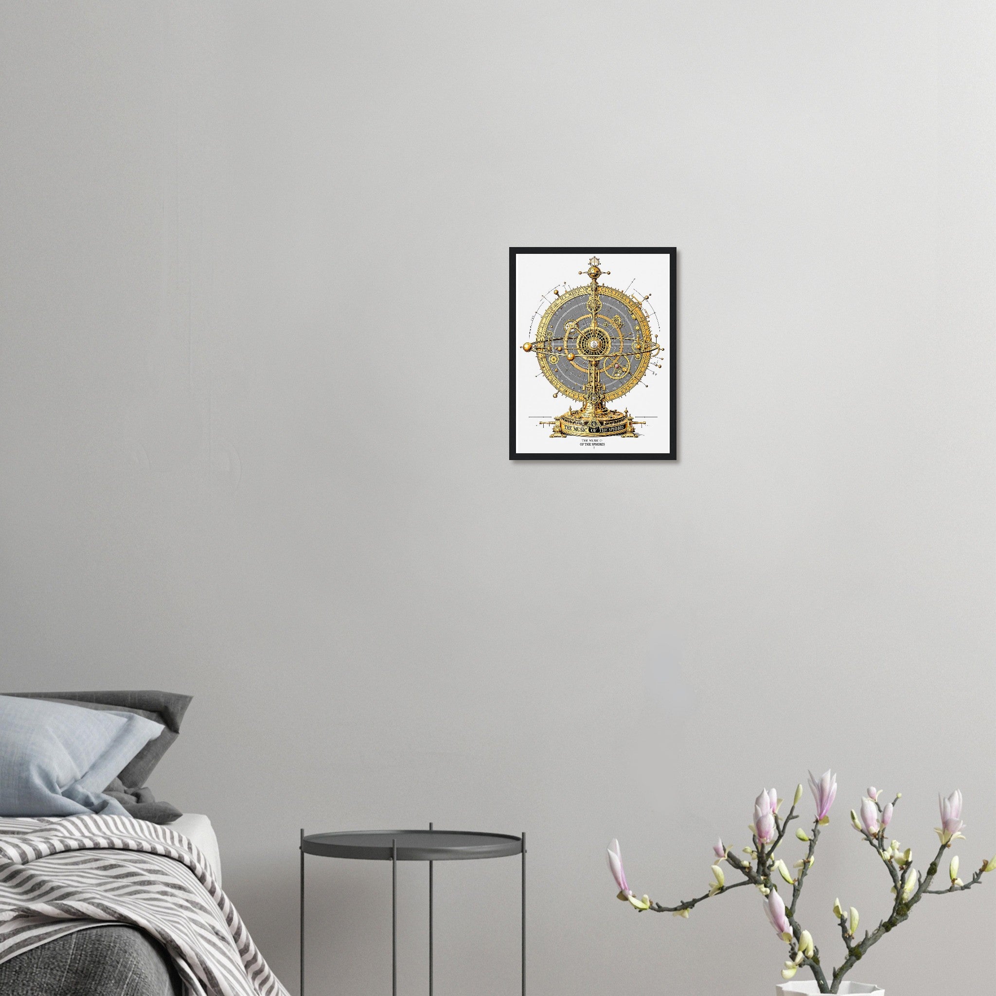 Victorian Mechanical Orrery Framed Print Wall Art Ready to Hang UK UK Gift Framed Art Print — detail view | Wild Thread Co