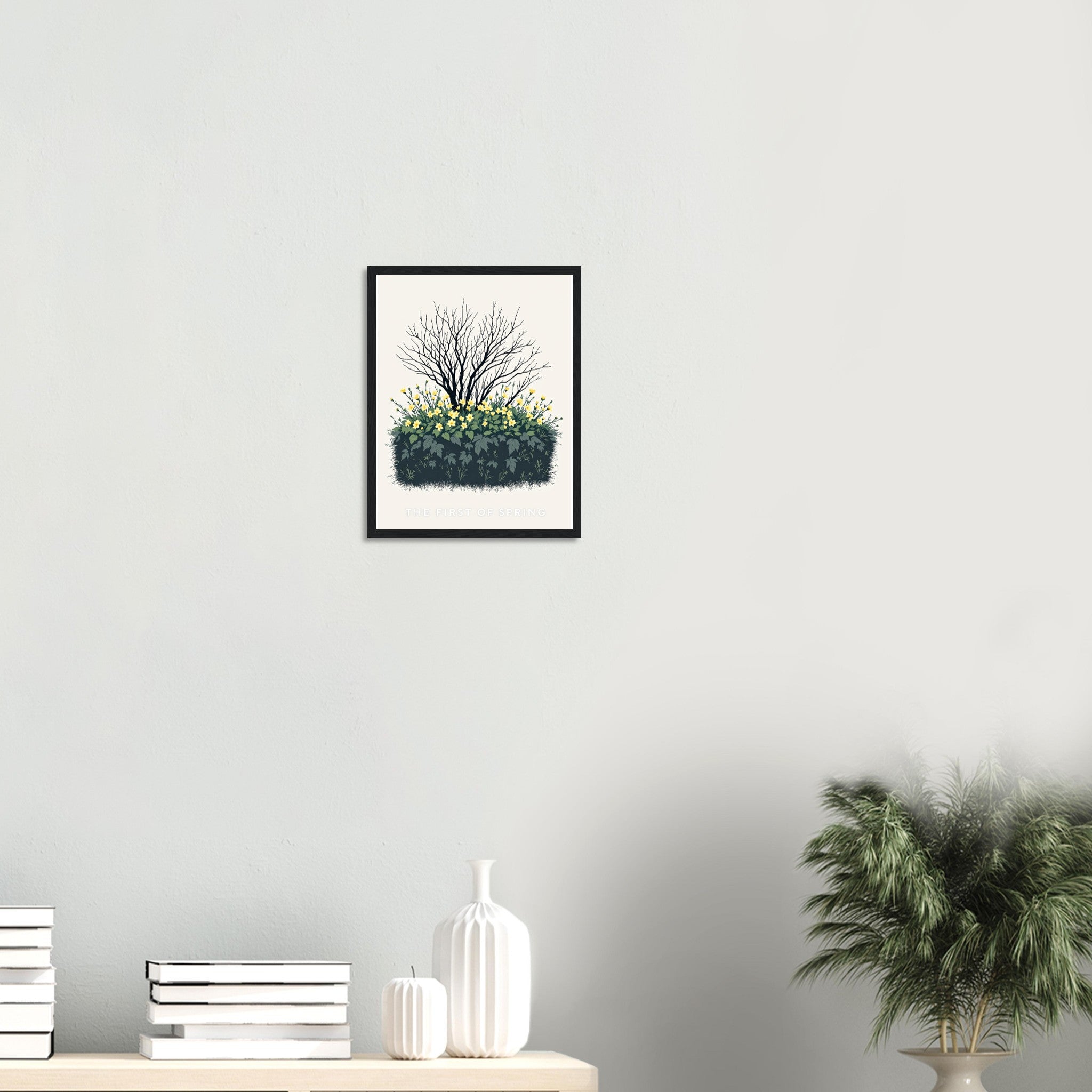 Primrose Spring First Hedge Bank Print Material — detail view | Wild Thread Co