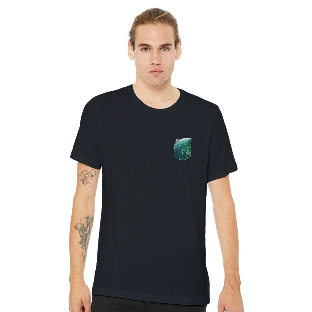 Sea Kayaking Aerial T-Shirt — detail view | Wild Thread Co