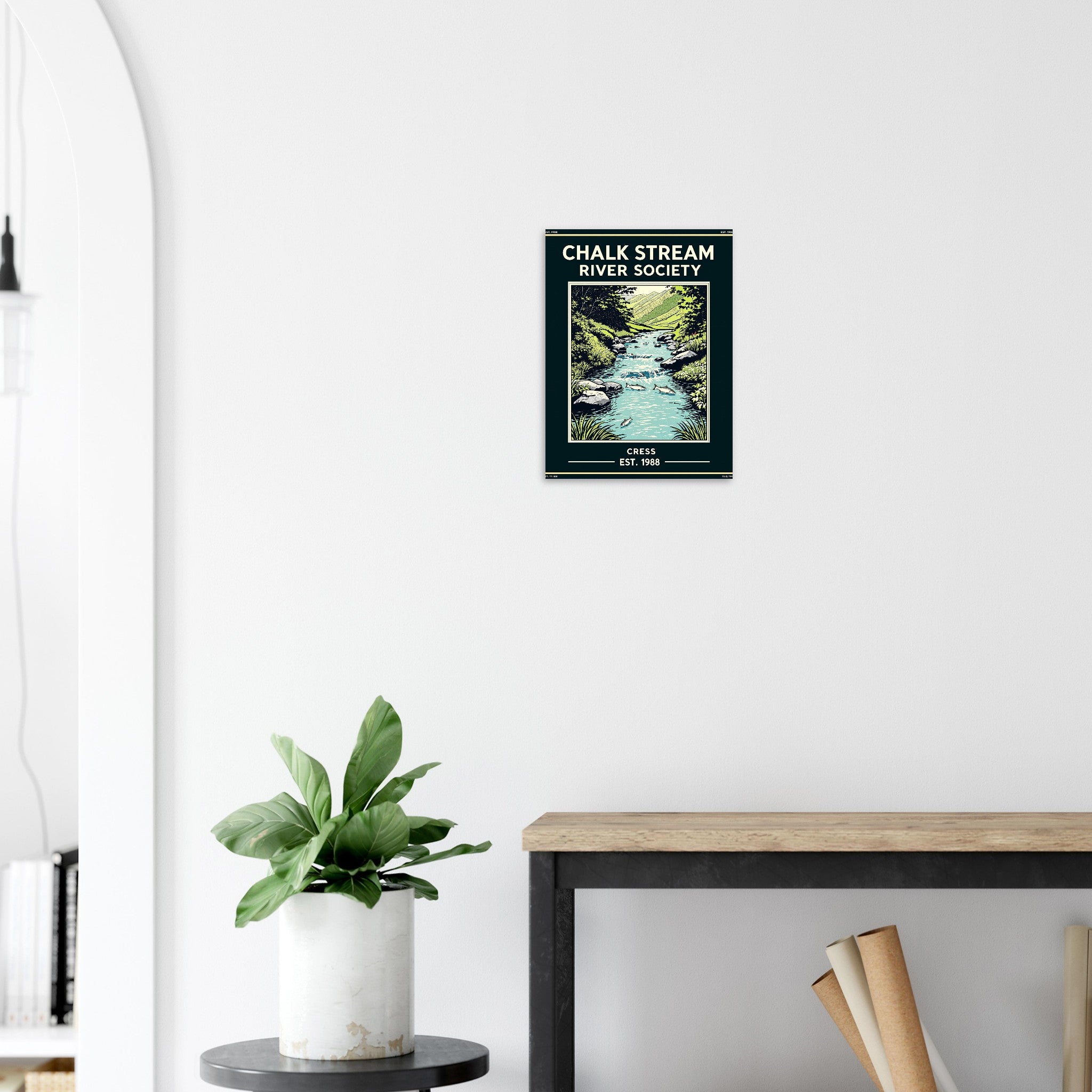 Chalk Stream Vintage Travel Poster — Art Print | Wild Thread Co