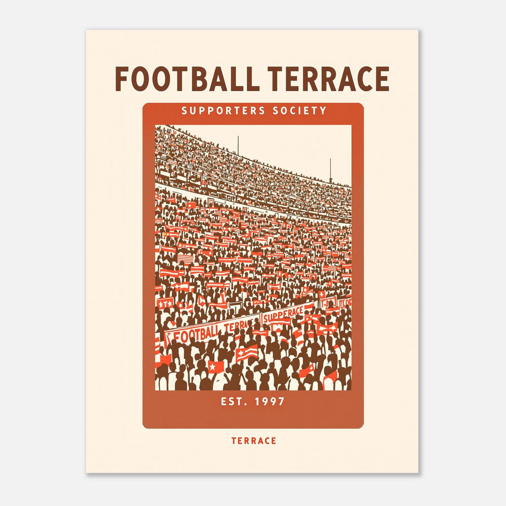 Football Terrace Vintage Travel Poster — Art Print | Wild Thread Co