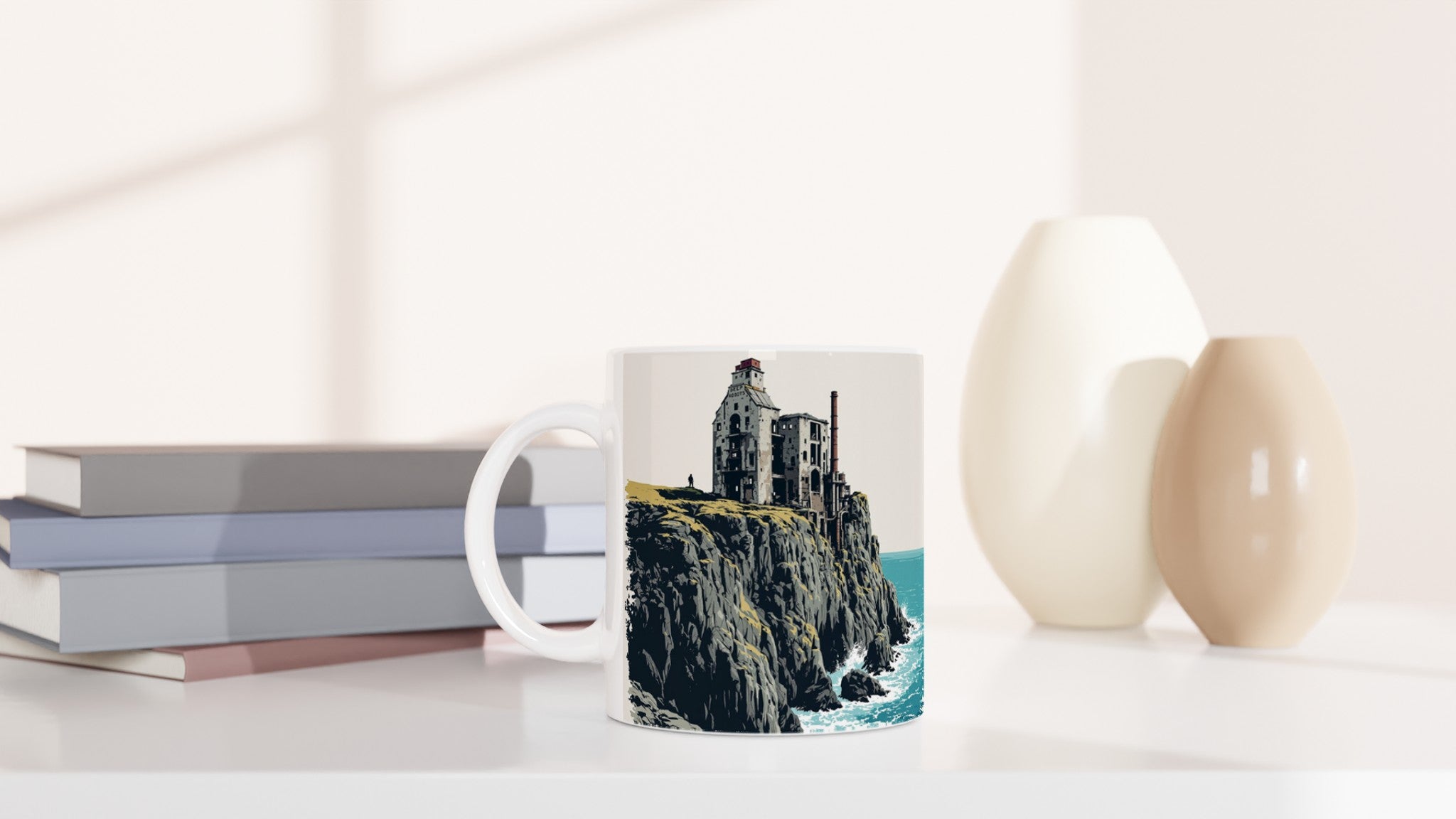 Cornish Tin Mine Cliff Mug — detail view | Wild Thread Co