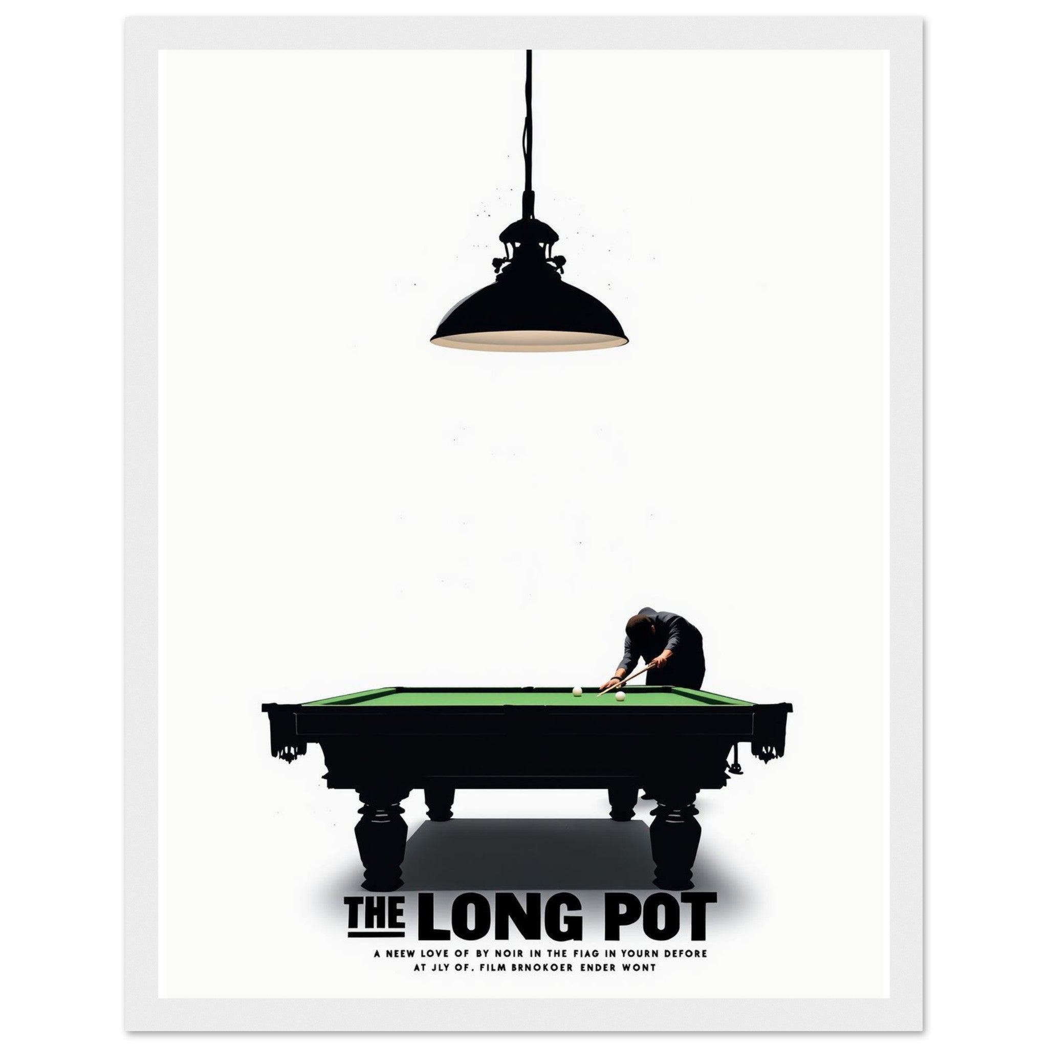 Retro Snooker Hustle Framed Print Wall Art Ready to Hang UK Framed Art Print — detail view | Wild Thread Co