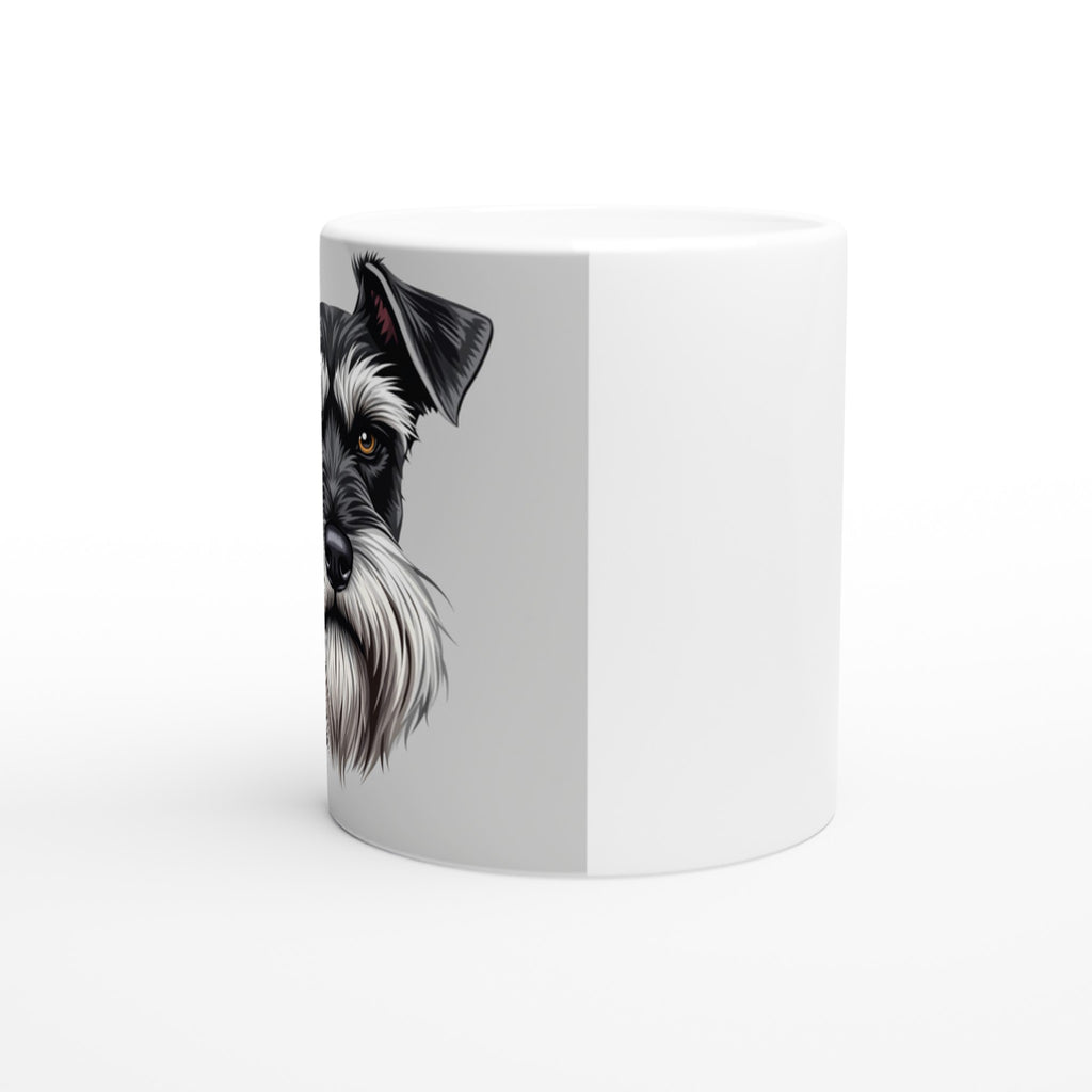 miniature schnauzer Mug — detail view | Wild Thread Co