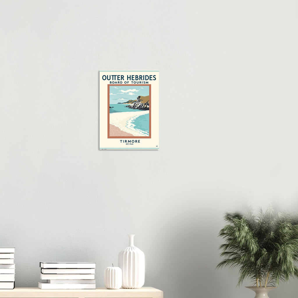 Outer Hebrides Vintage Travel Poster Art Print — detail view | Wild Thread Co