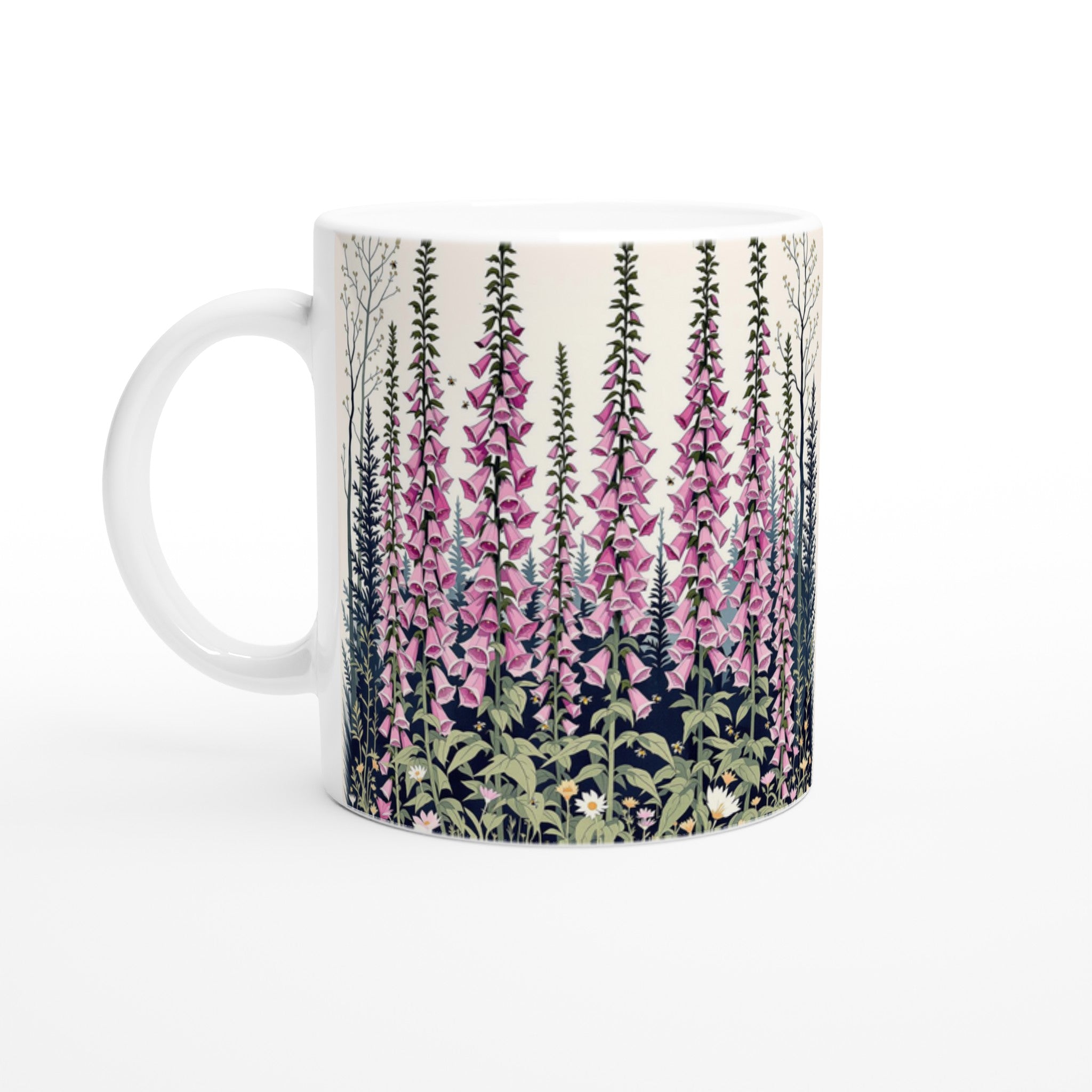 Foxglove Woodland Clearing Bees Mug Coffee Tea Ceramic 11oz — Mug | Wild Thread Co