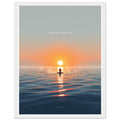 Open Water Dawn Swim Framed Art Print — detail view | Wild Thread Co