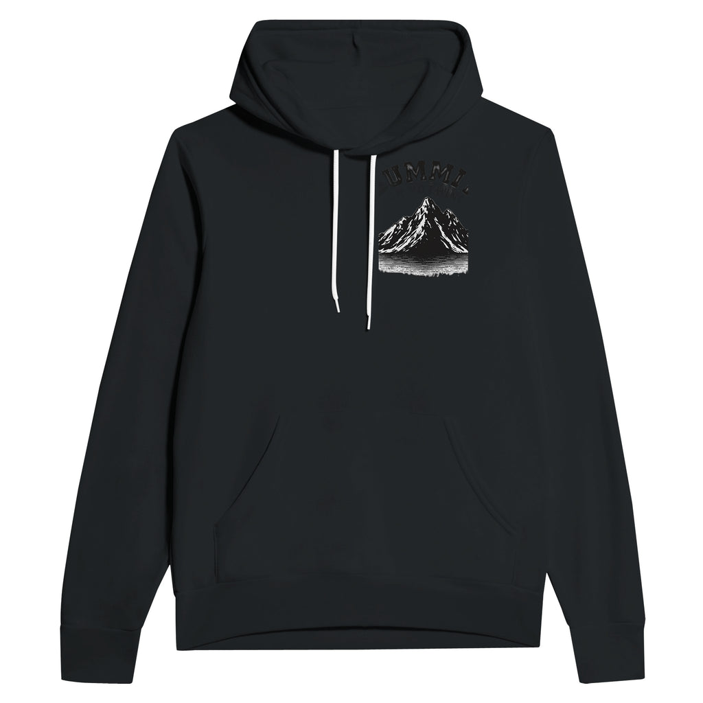 Gorpcore Mountain Hoodie Pullover Unisex Cotton UK Hoodie — detail view | Wild Thread Co