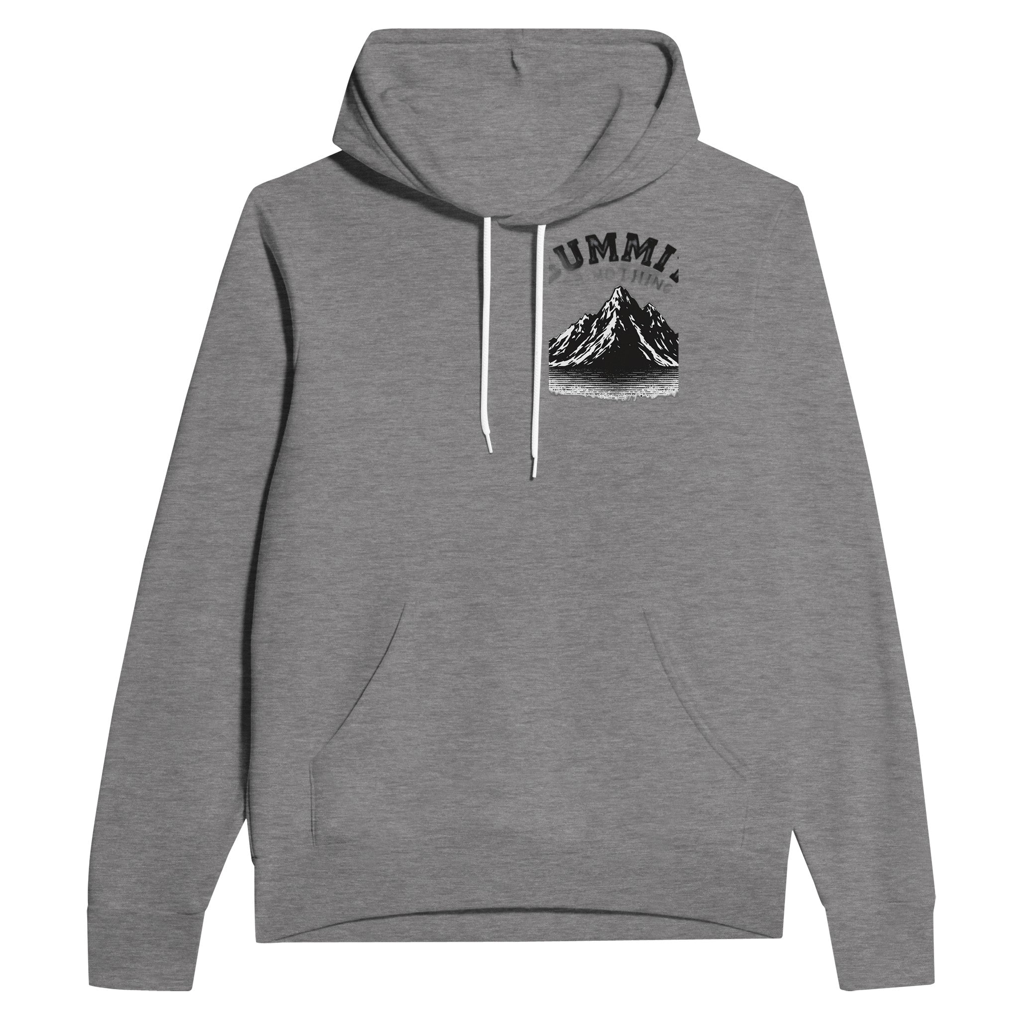 Gorpcore Mountain Hoodie Pullover Unisex Cotton UK Hoodie — detail view | Wild Thread Co